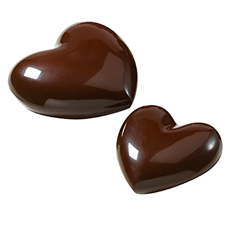 Plain Mini Heart Chocolate Mold, 7/8