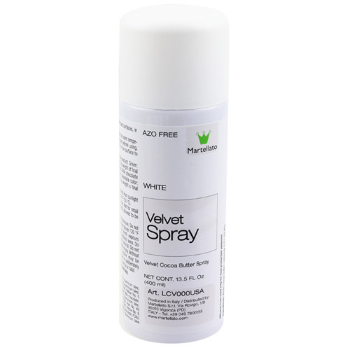 Martellato White Velvet Spray 13.5oz LCV000 - The Pastry Depot