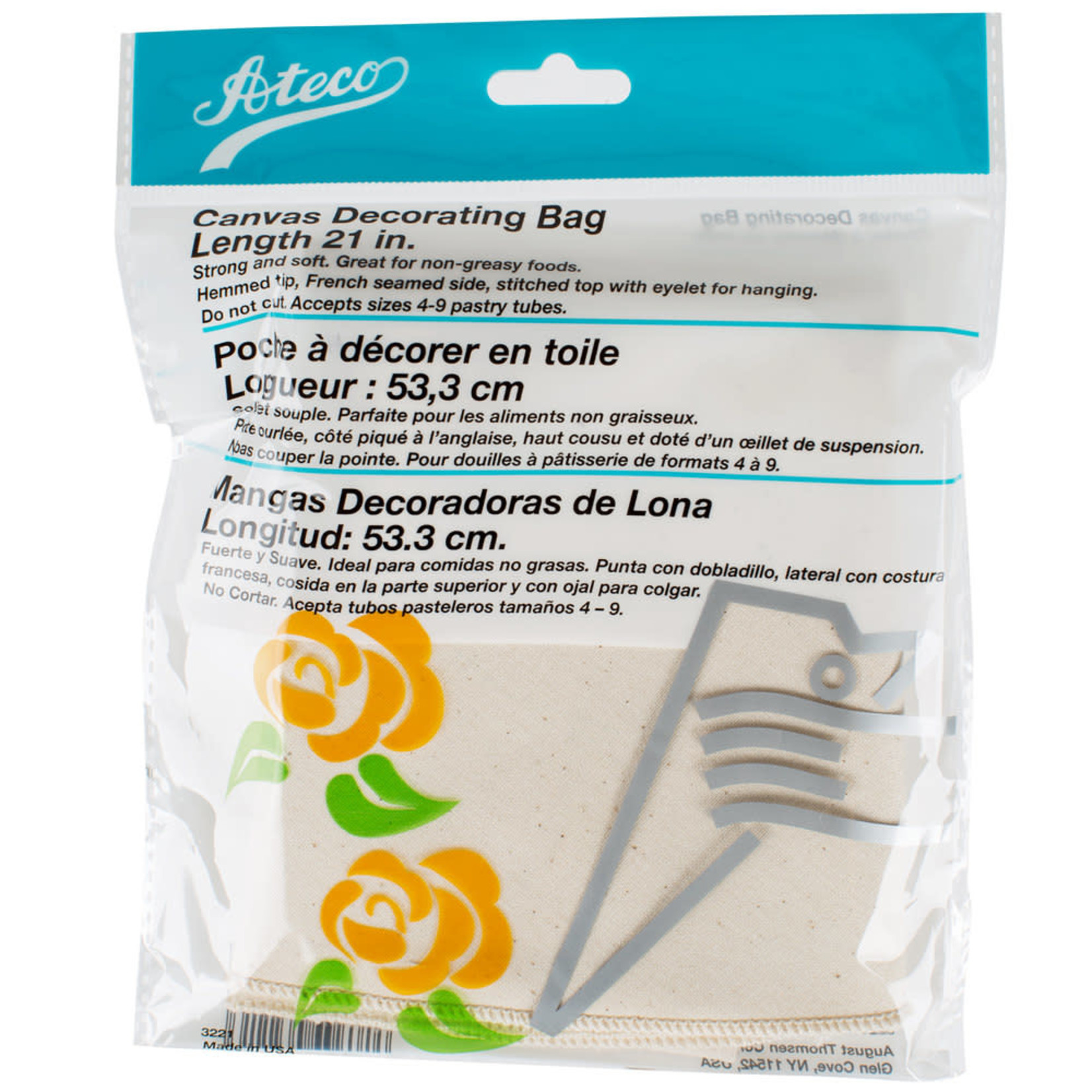 Ateco Ateco - Canvas Pastry Bag - 21"