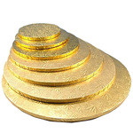 Enjay Enjay - Cake drum - 1/2" round, Gold -