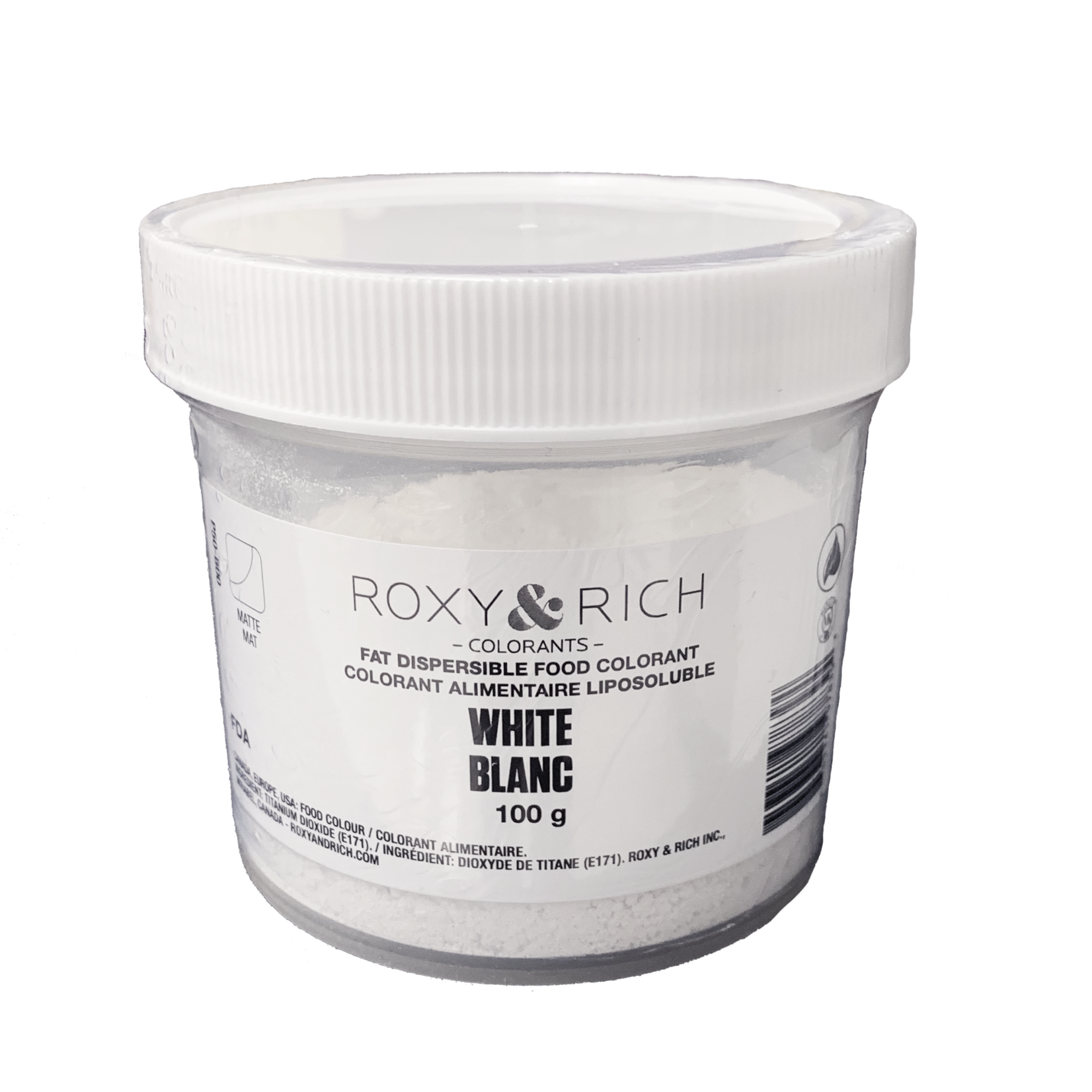 Roxy & Rich Roxy & Rich - Fat Dispersible Powdered Color, White -