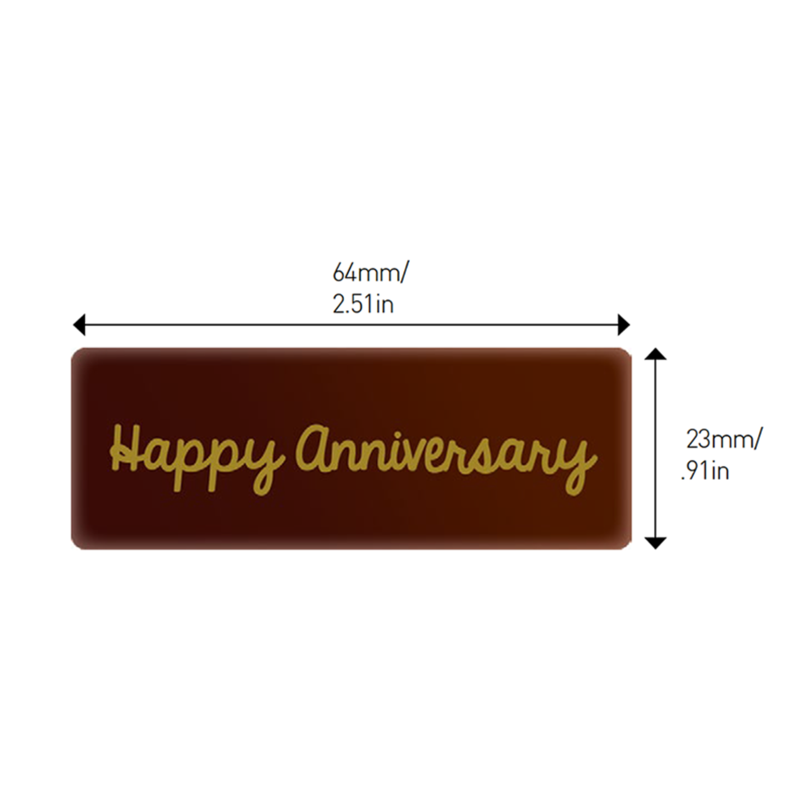 Valrhona Valrhona - Happy Anniversary Rectangle Dark Chocolate (50 ct)