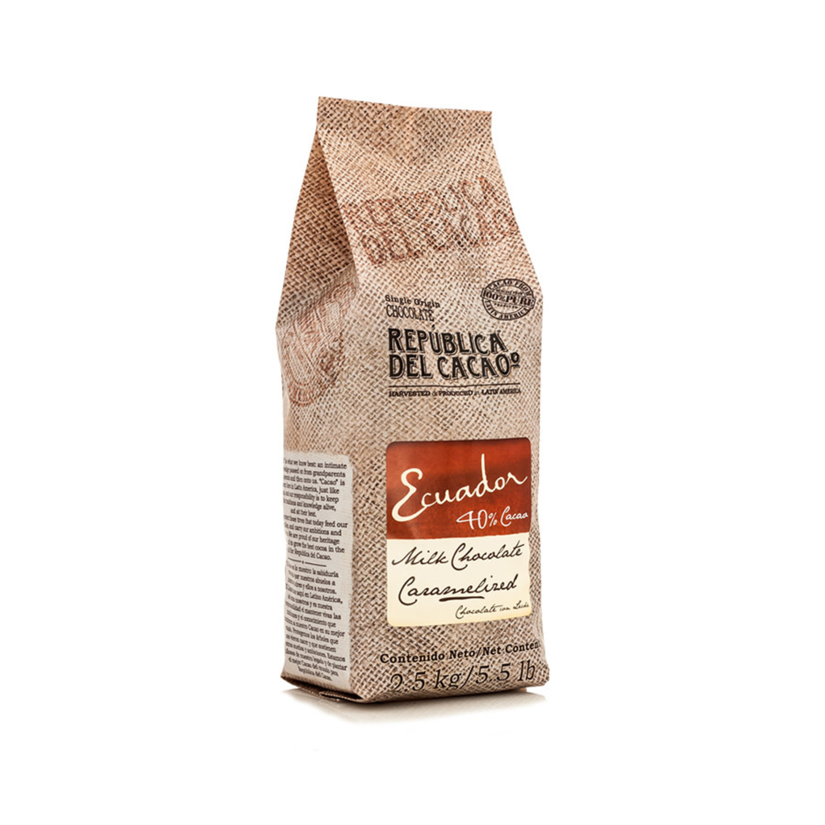 Republica del Cacao Republica del Cacao - Ecuador Milk Chocolate 40% - 5.5 lb