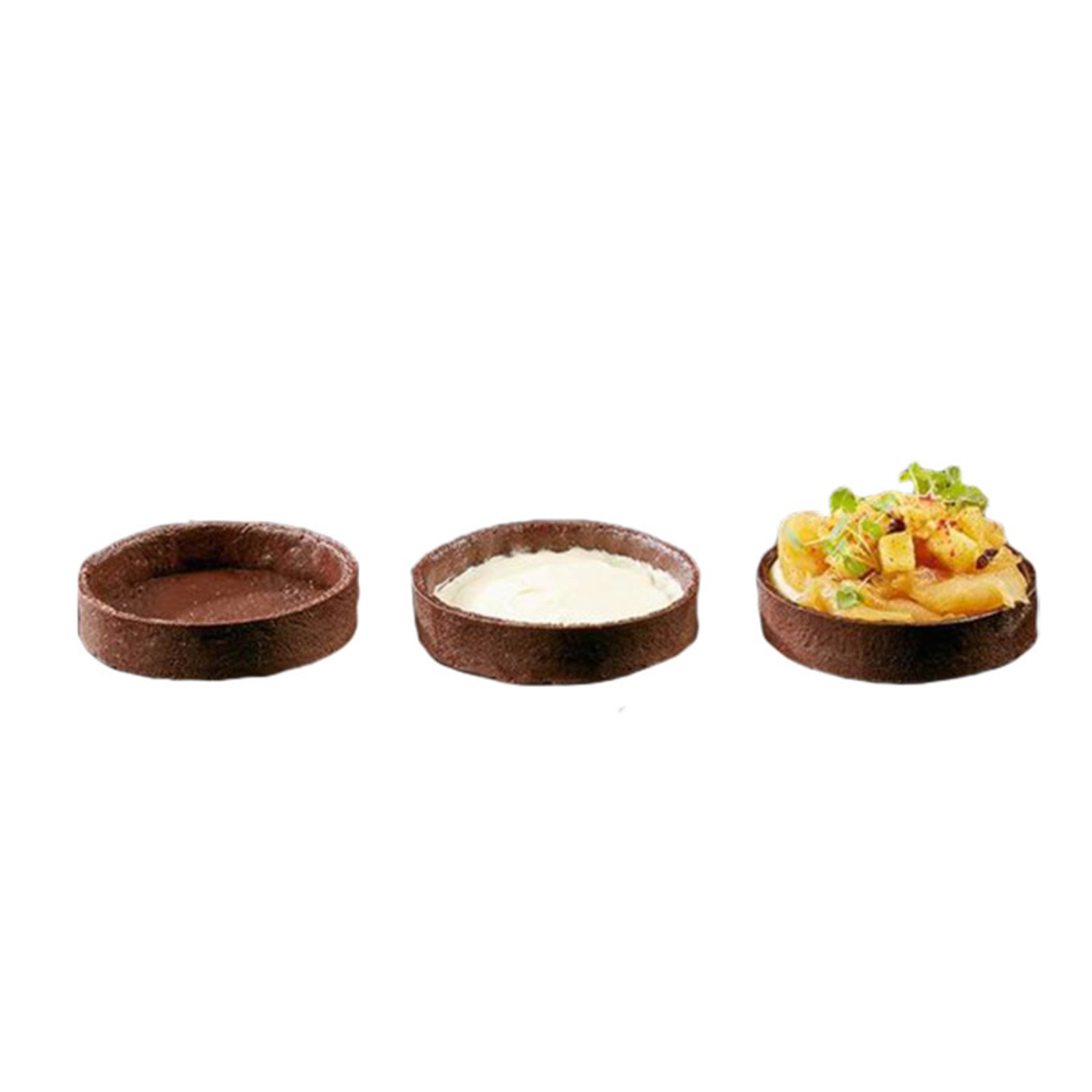 Le Chic Patissier Le Chic Patissier - Tart shell, Chocolate round - 4'' (40ct), 78450