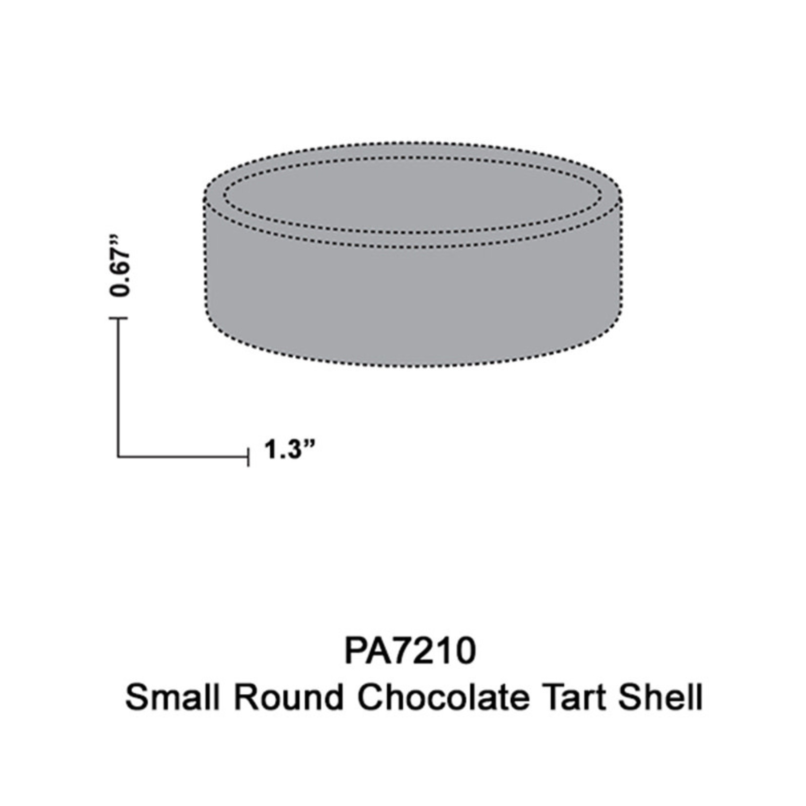 Moda Moda - Chocolate Round Tart Shell - 1.4" (48 ct) sleeve