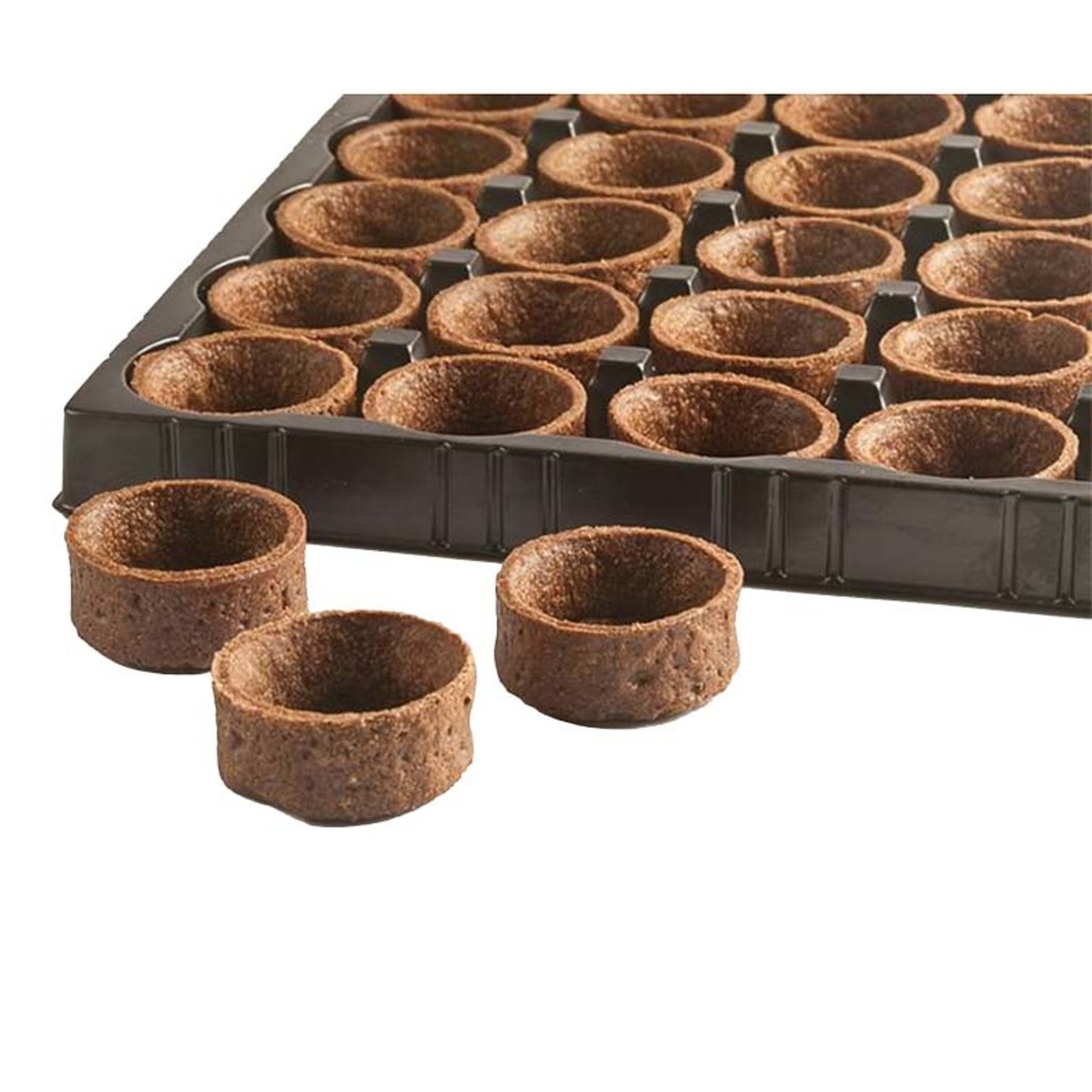 Moda Moda - Chocolate Round Tart Shell - 1.3" (48 ct) sleeve