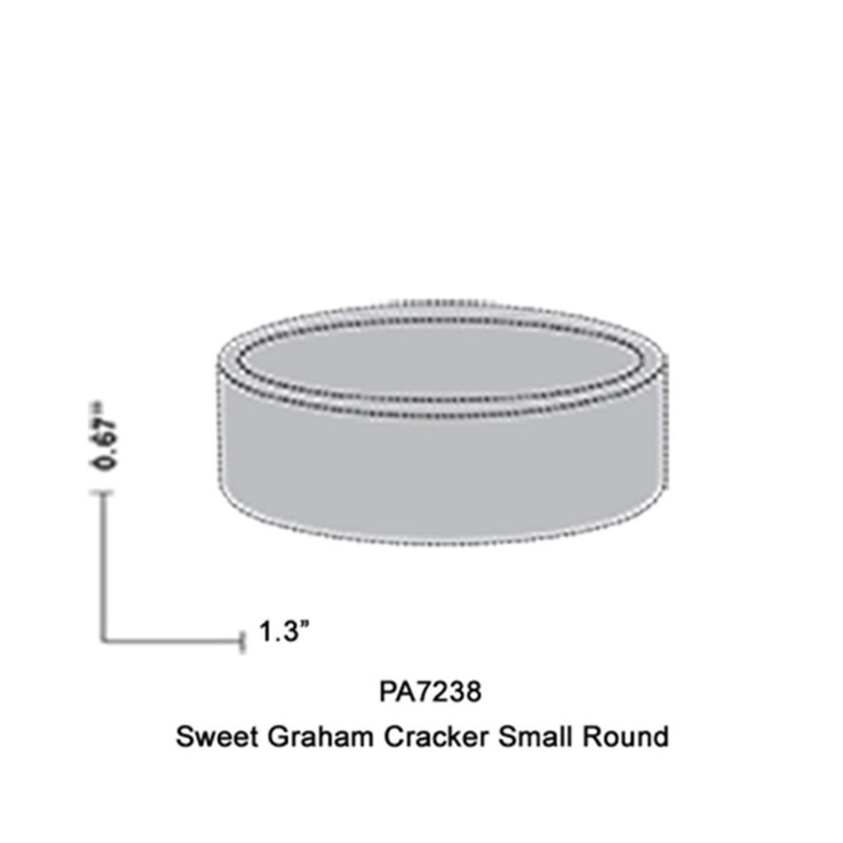 Moda Moda - Graham Round Tart Shell - 1.3" (48 ct) sleeve