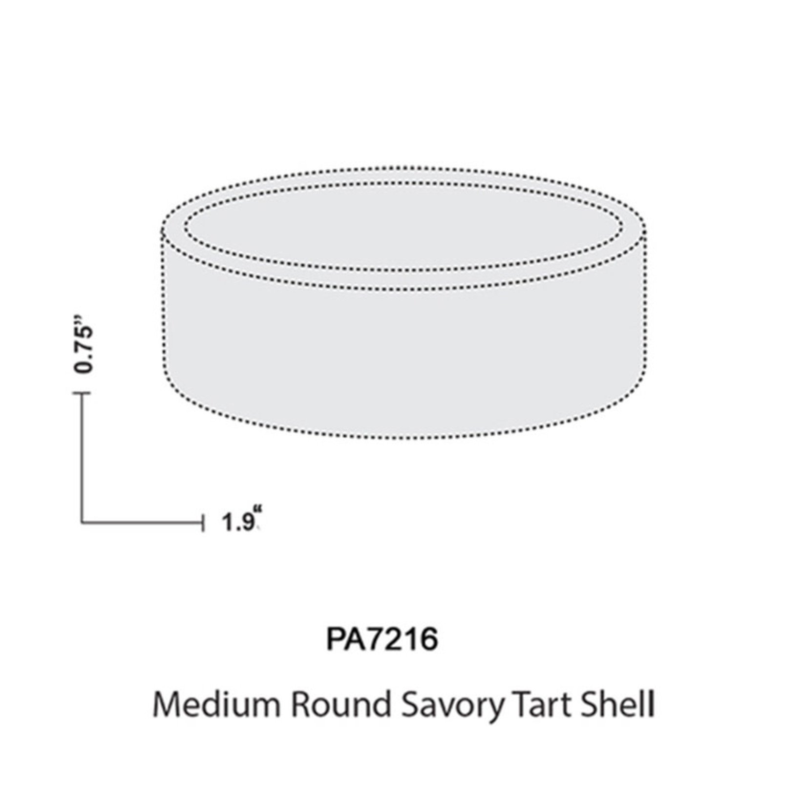 Moda Moda - Savory Round Tart shell - 1.9" (144 ct)