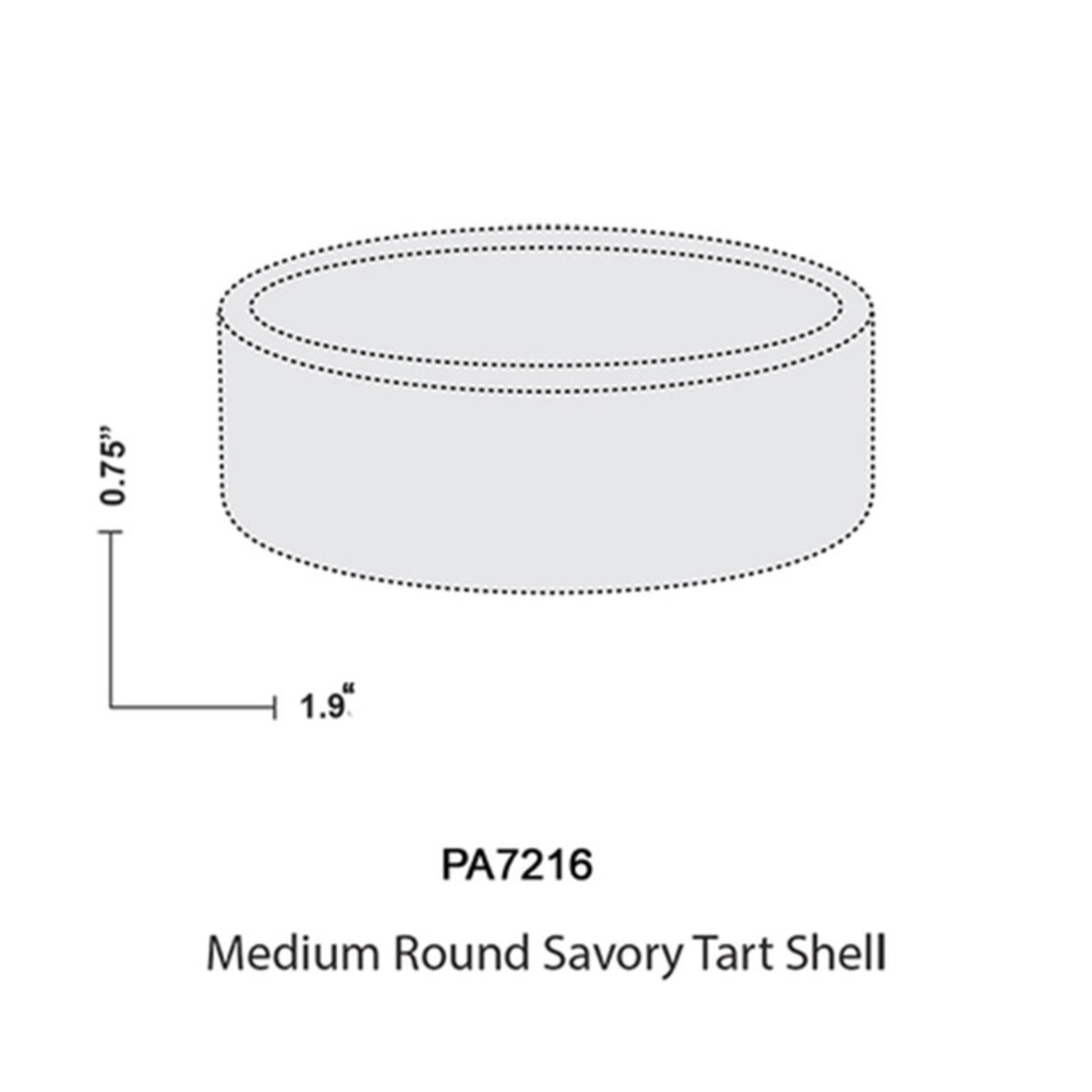 Moda Moda - Tart shell, Savory round - 1.9" (144 ct), PA7216