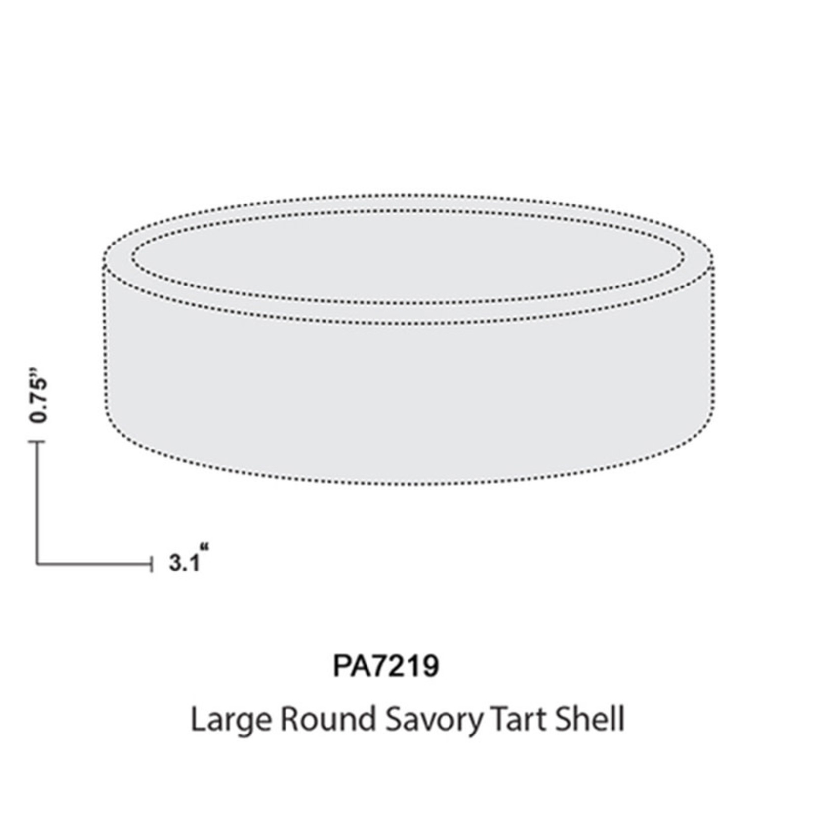 Moda Moda - Savory Round Tart Shell - 3.1" (72 ct)