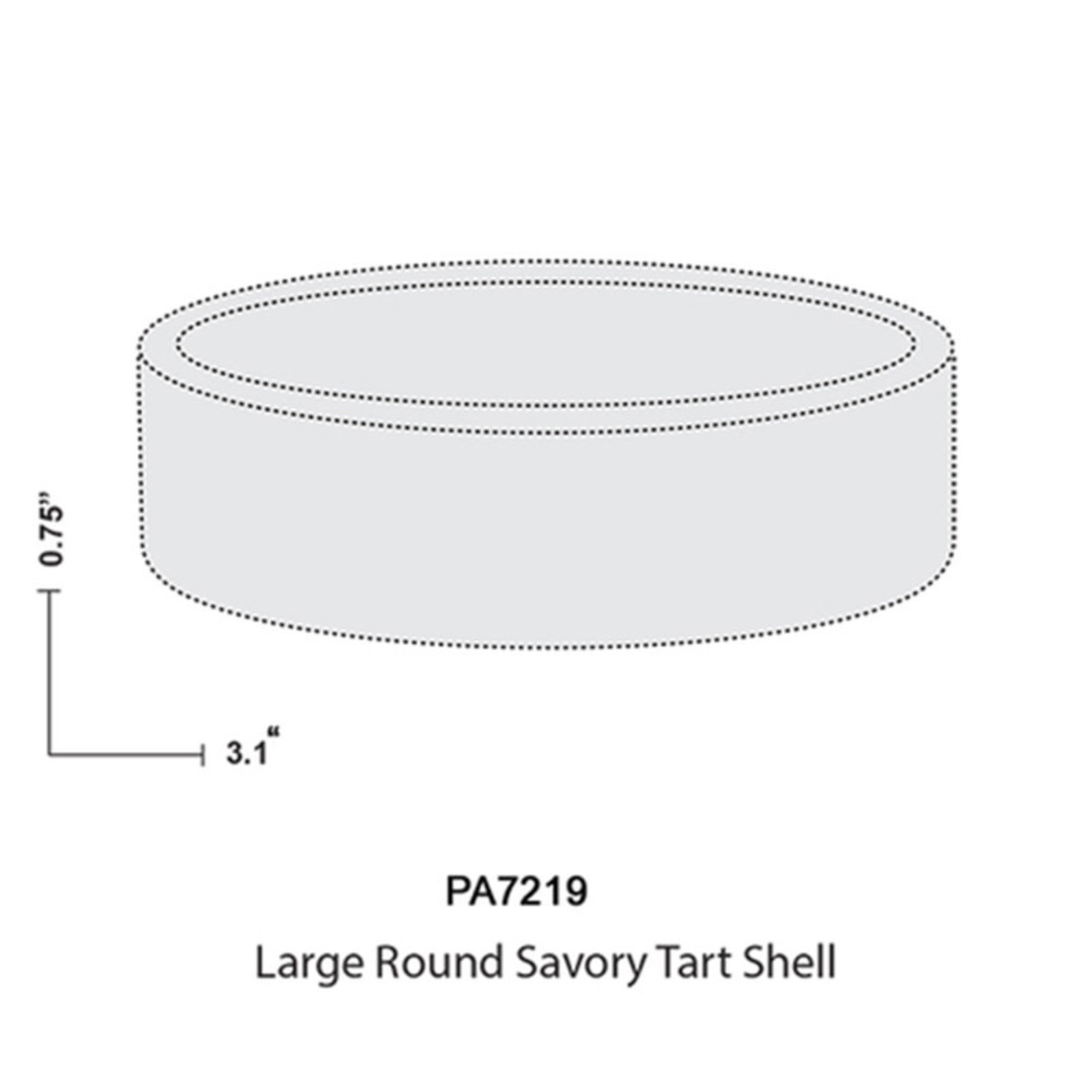 Moda Moda - Tart shell, Savory round - 3.2'' (72ct), PA7219