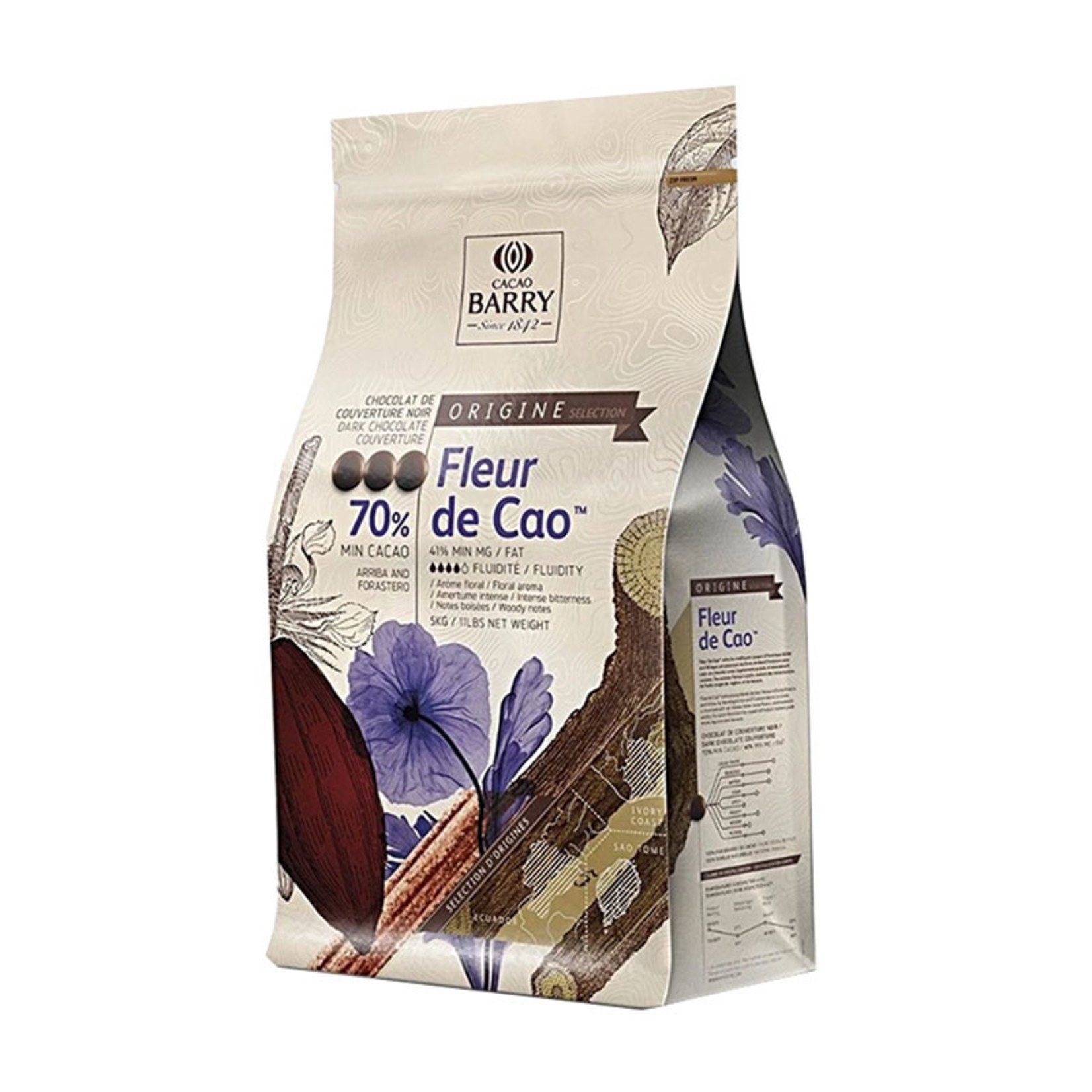 Cacao Barry Cacao Barry - Fleur de Cao Origin Dark Chocolate 70% - 11 lb