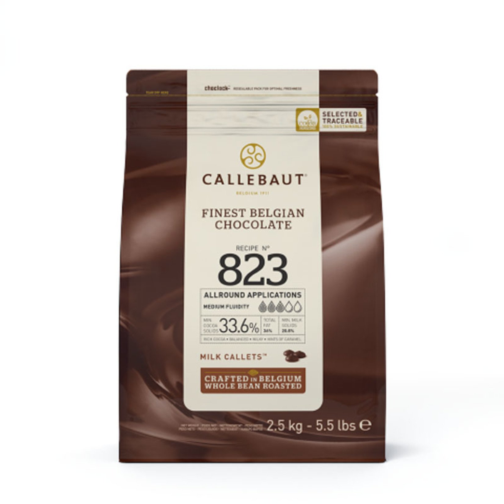 Callebaut Callebaut - 823 Milk Chocolate 33.6% - 5.5 lb