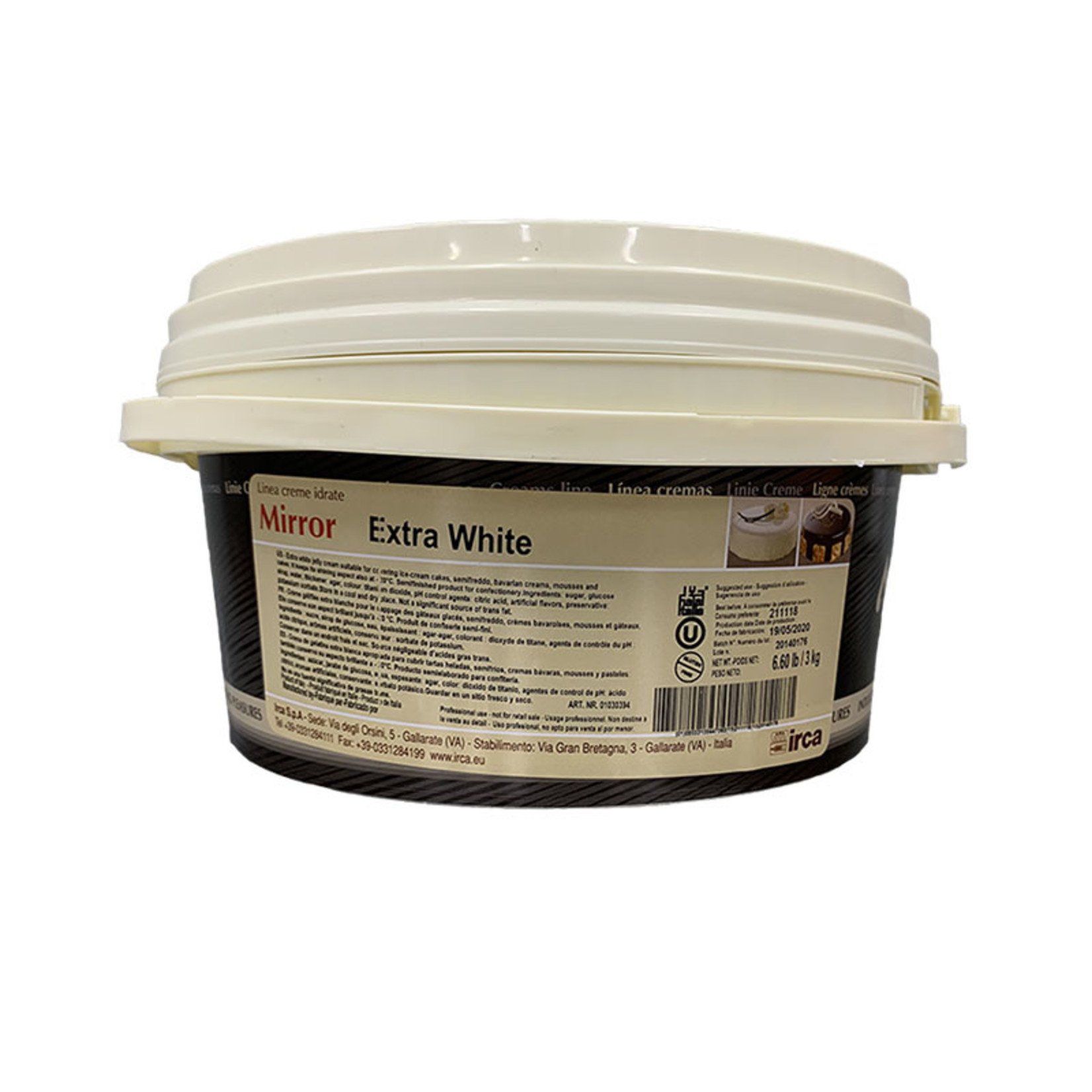 Irca Irca - Extra White Mirror Glaze - 6.6 lb