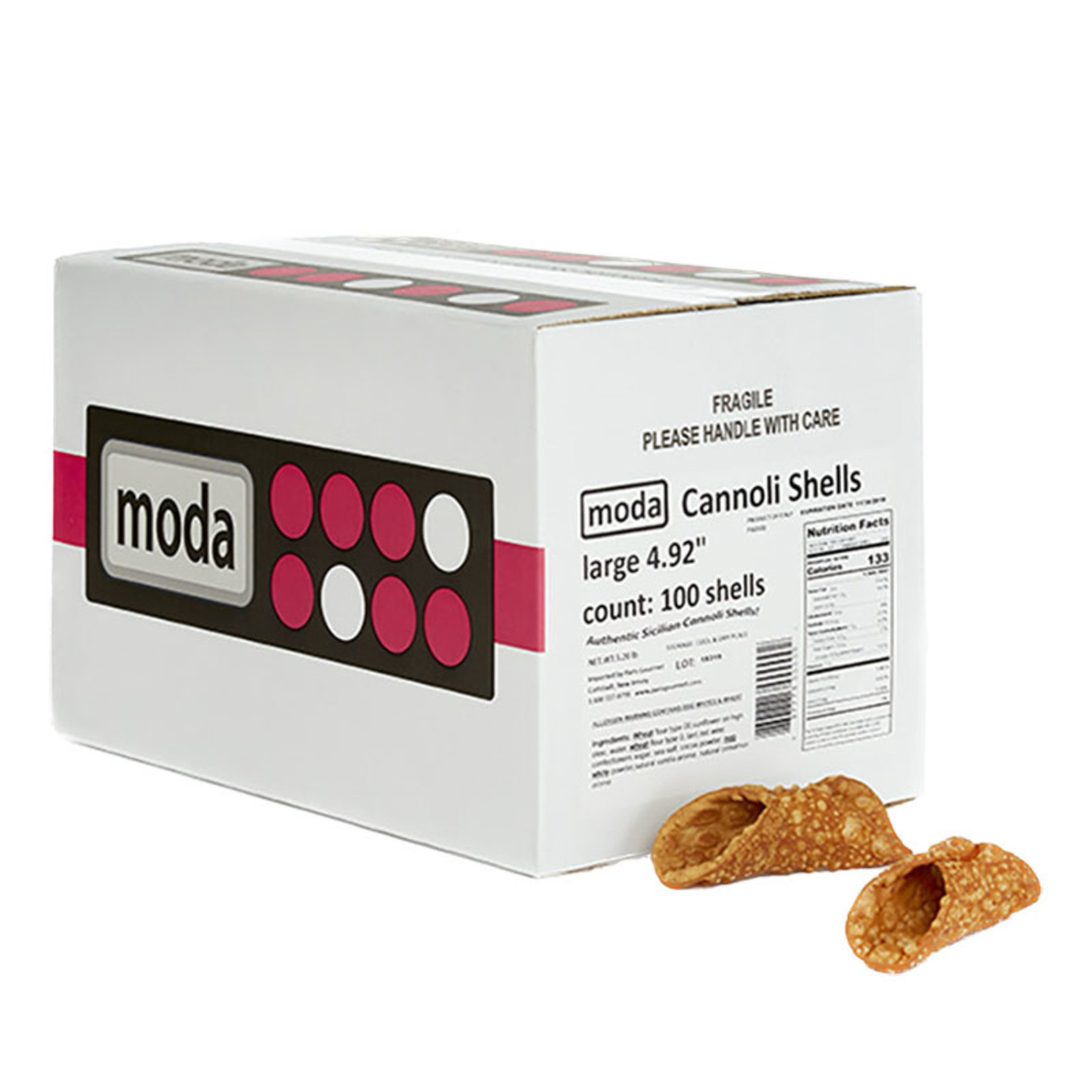 Moda Moda - Cannoli Shell, Large - 4.92" (100 ct)