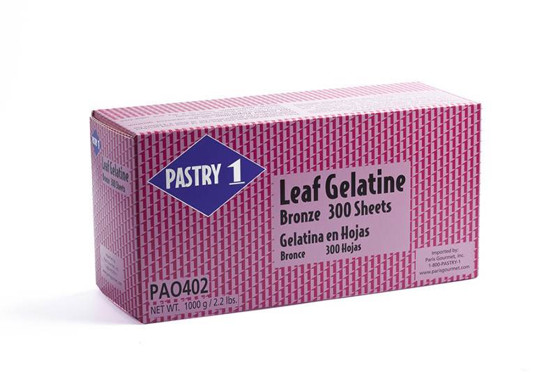 Pastry 1 Bronze Gelatin Sheets (300 ct) Pastry Depot