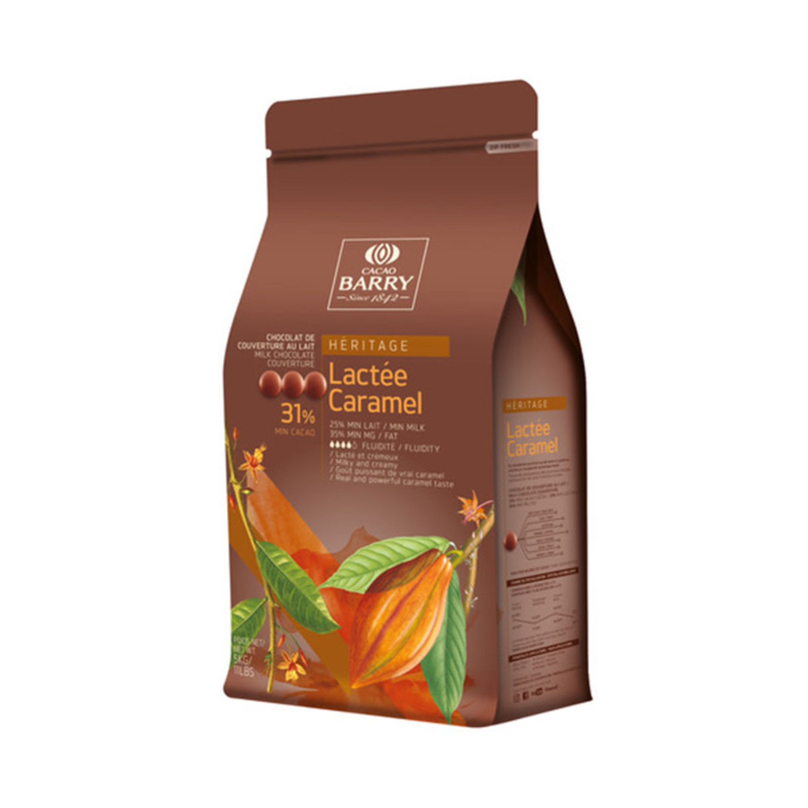 Cacao Barry Cacao Barry - Lactee Caramel Milk Chocolate 31% - 11 lb