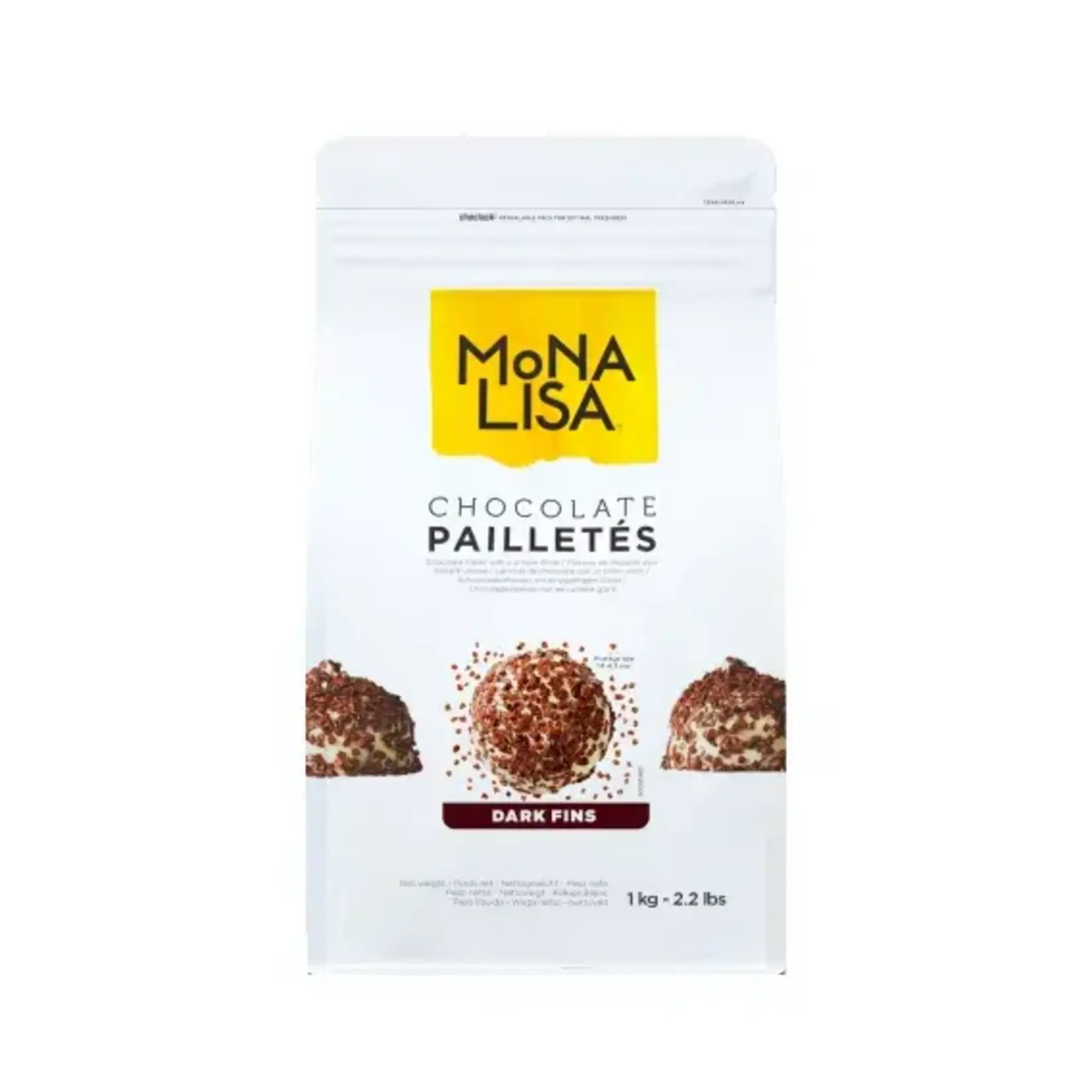 Mona Lisa Mona Lisa - Dark Chocolate Fins, Small - 2.2lb