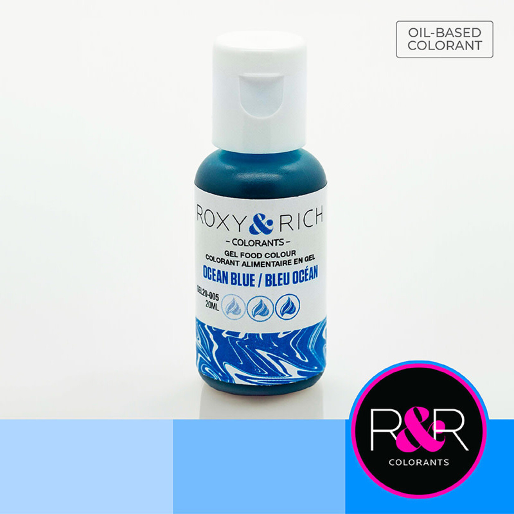 Roxy & Rich Roxy & Rich - Ocean Blue Oil-Based Gel Color - 20 ml