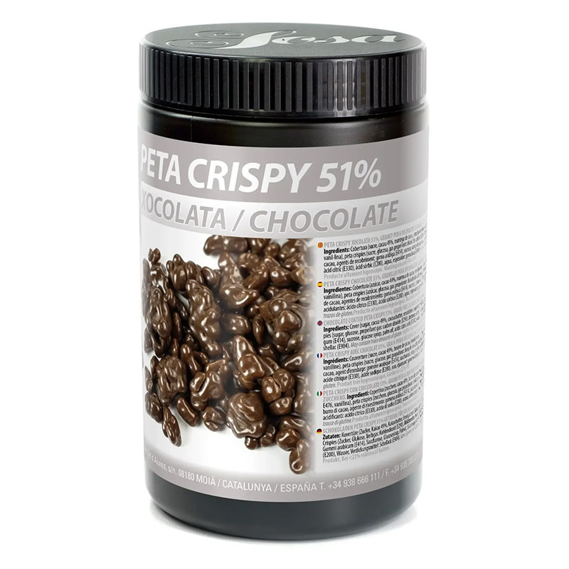 Sosa - Peta Crispy, Dark Chocolate 51% - 900 g - Pastry Depot