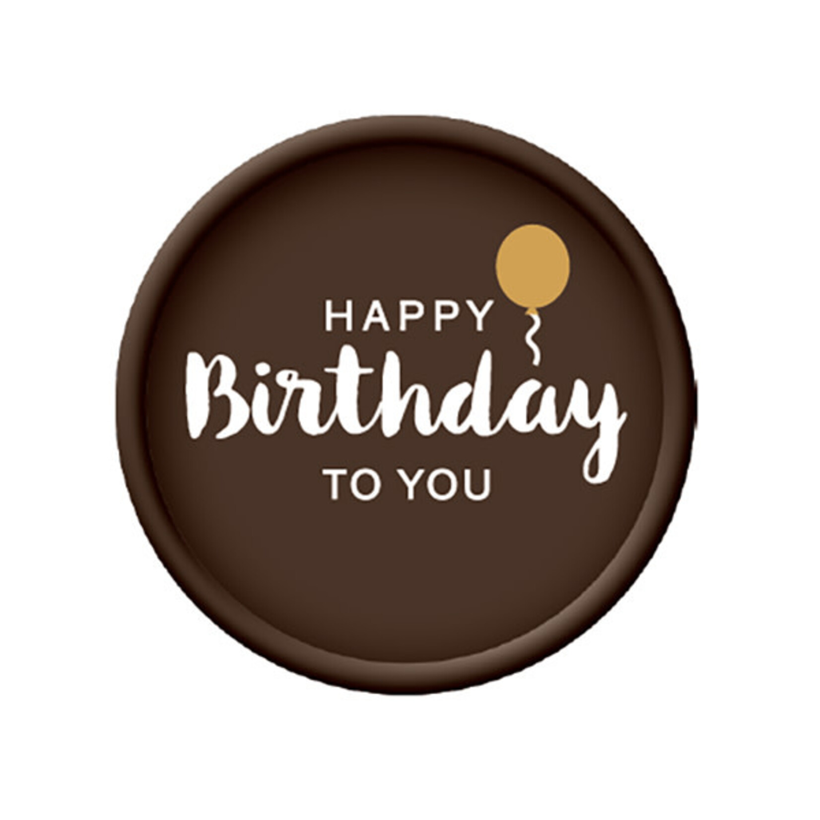 Dobla Dobla - Happy Birthday Round Dark Chocolate (168 ct)