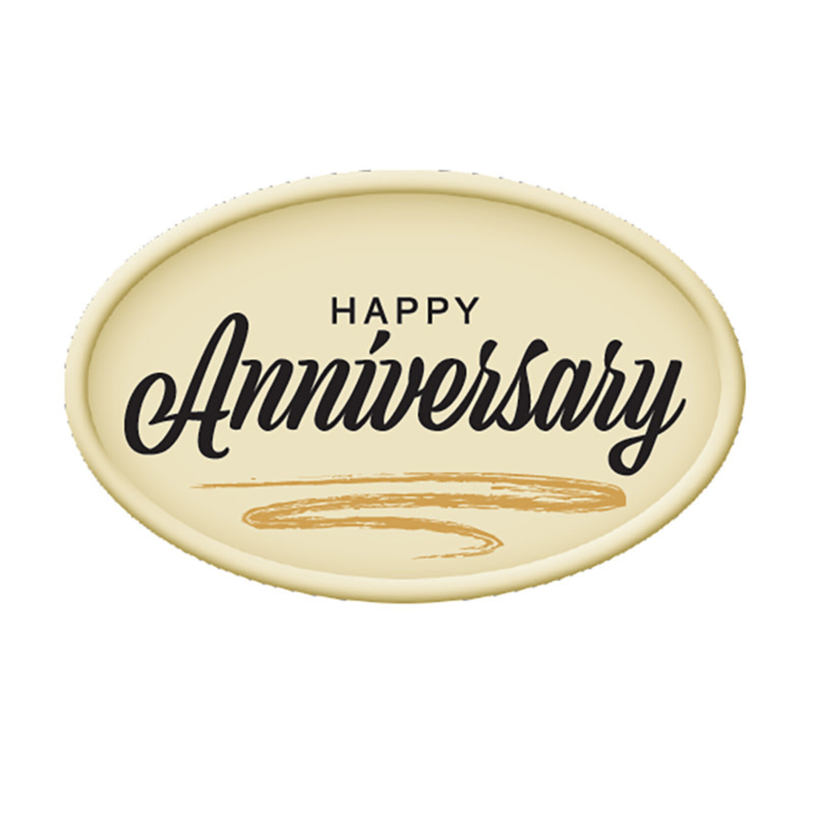 Dobla Dobla - Happy Anniversary Oval White Chocolate (140 ct)