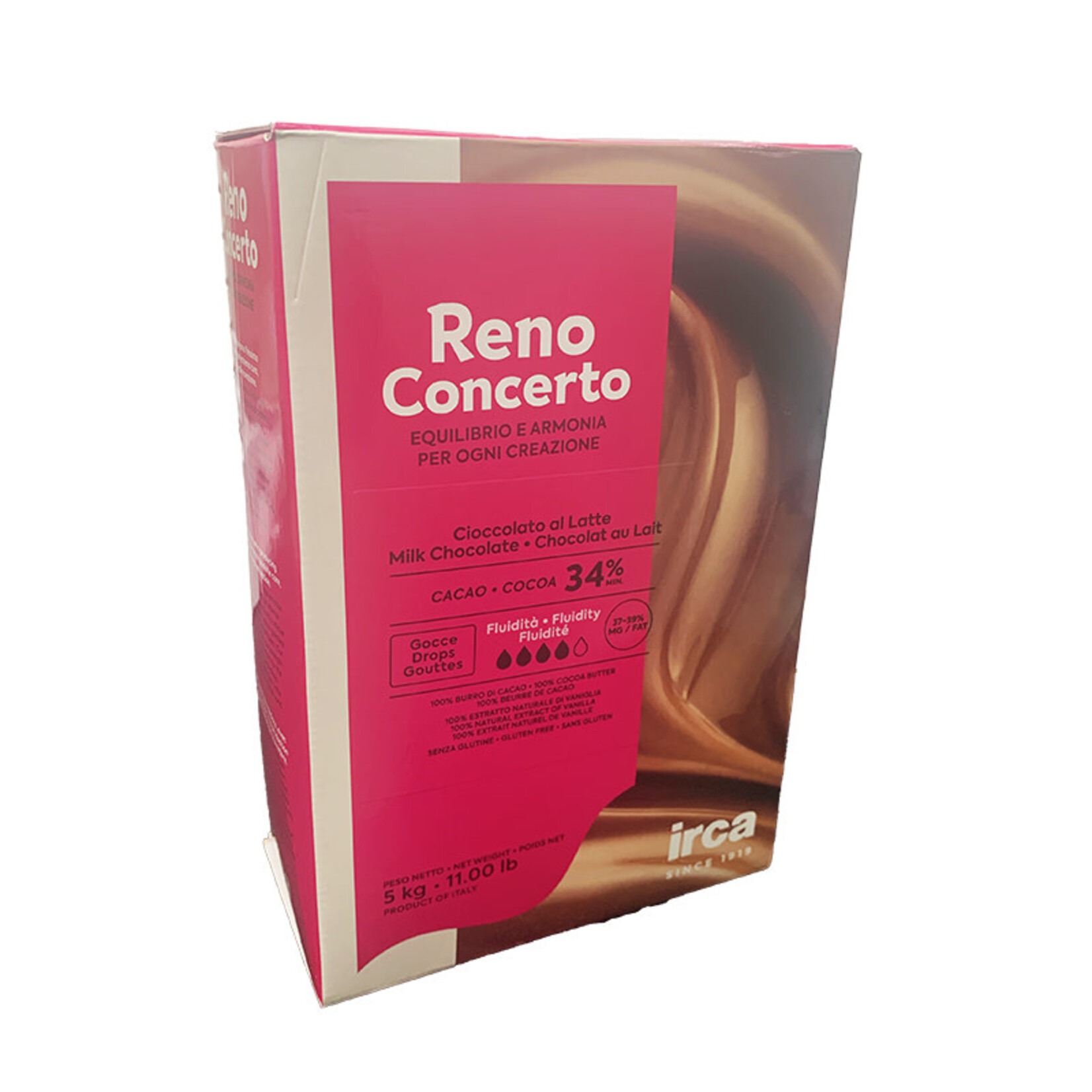 Irca Irca - Reno Concerto Milk Chocolate 34% - 11 lb