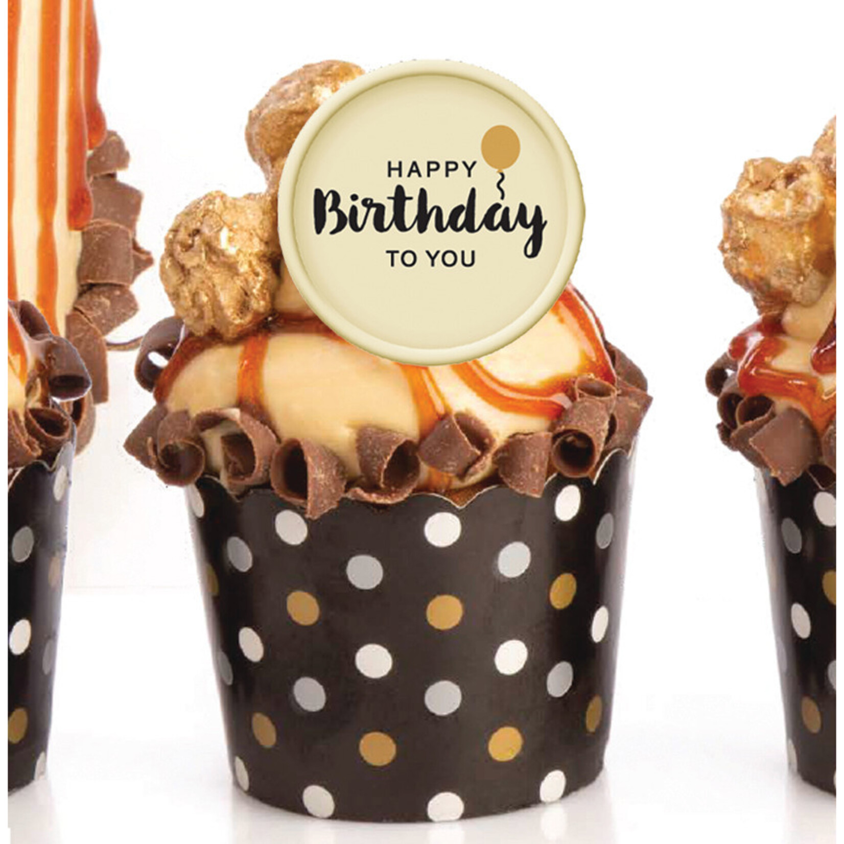 Dobla Dobla - Happy Birthday Round White Chocolate (168 ct)