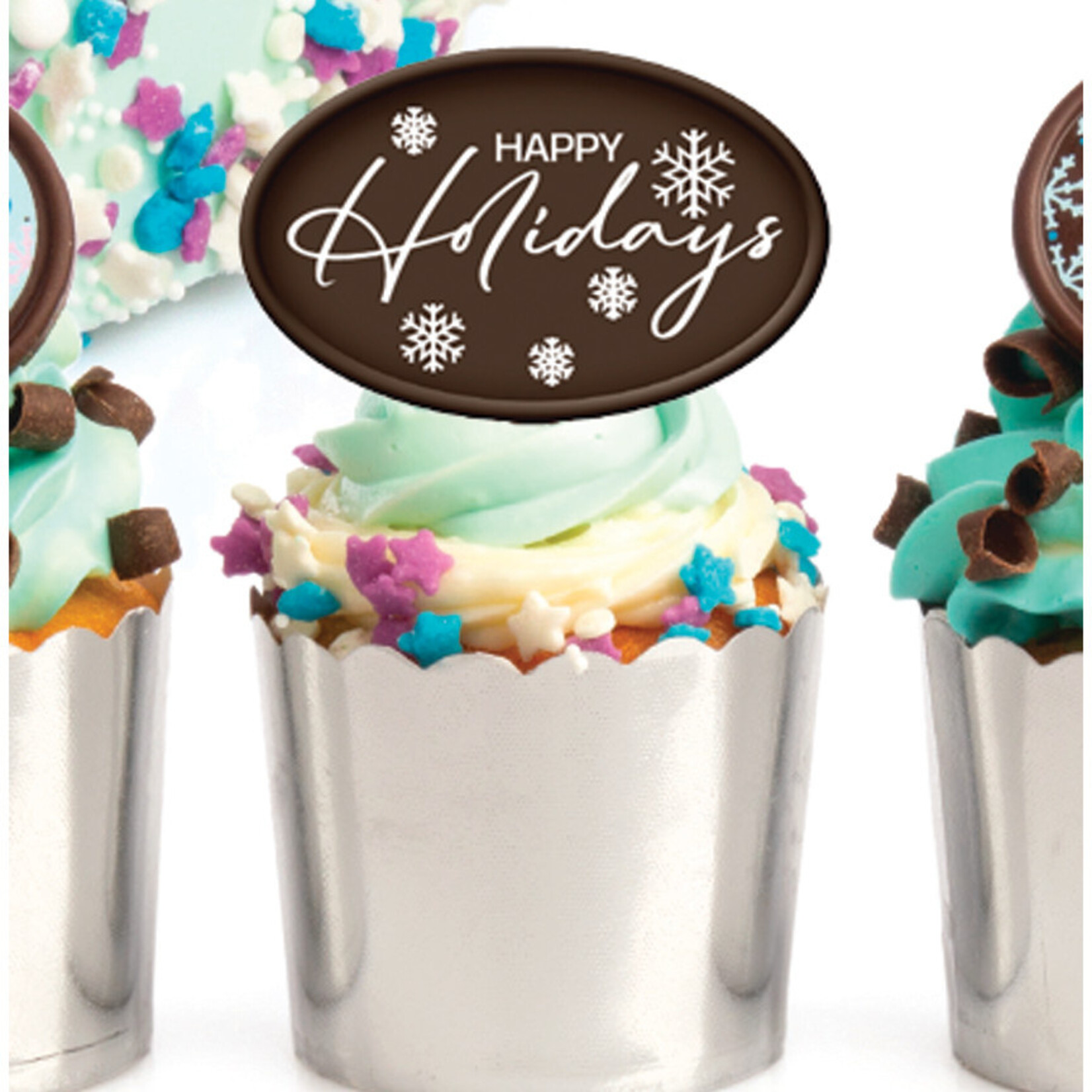Dobla Dobla - Happy Holidays Oval Dark Chocolate (140 ct)