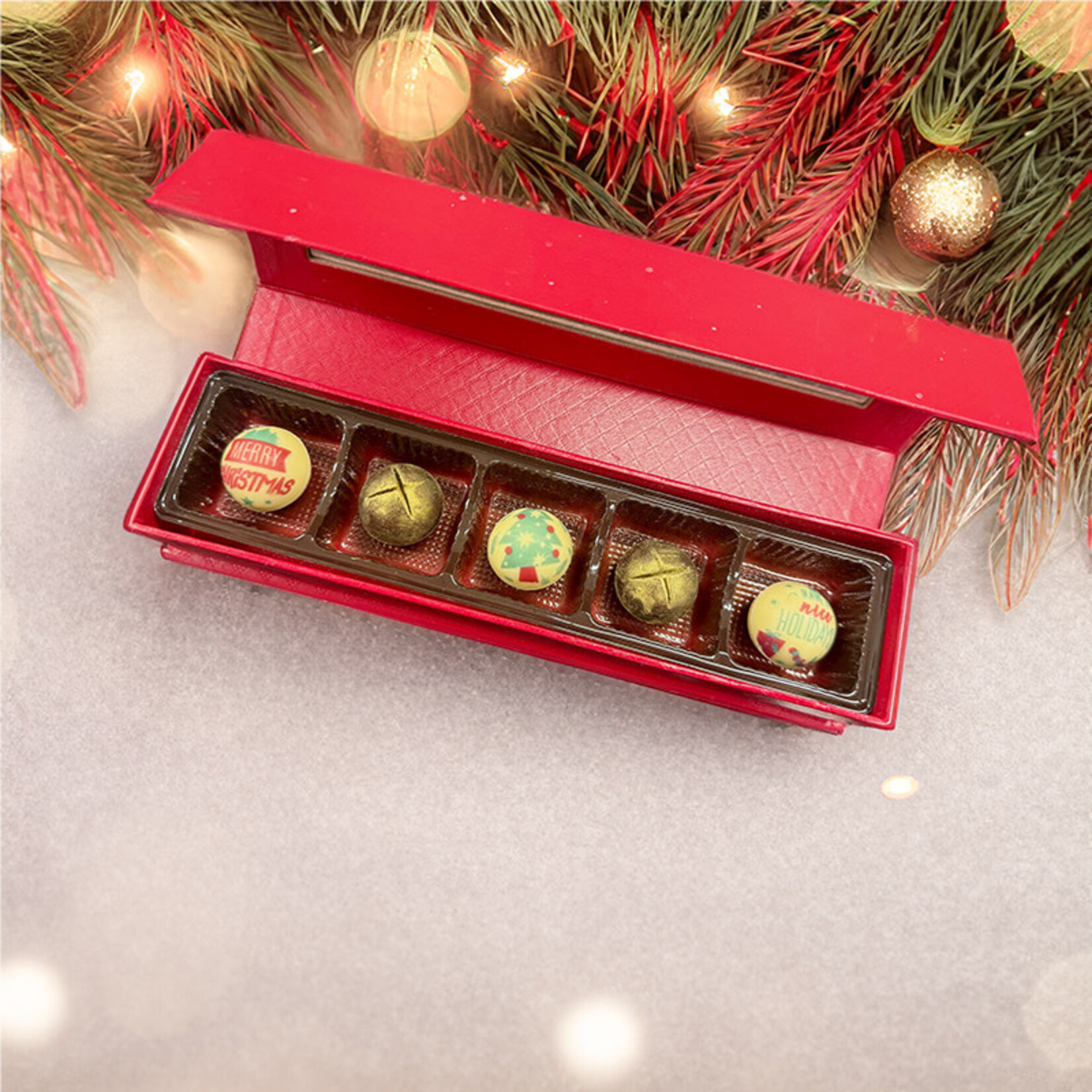 Dobla Dobla - Christmas White Chocolate Truffle Shells - 1" (252 ct)