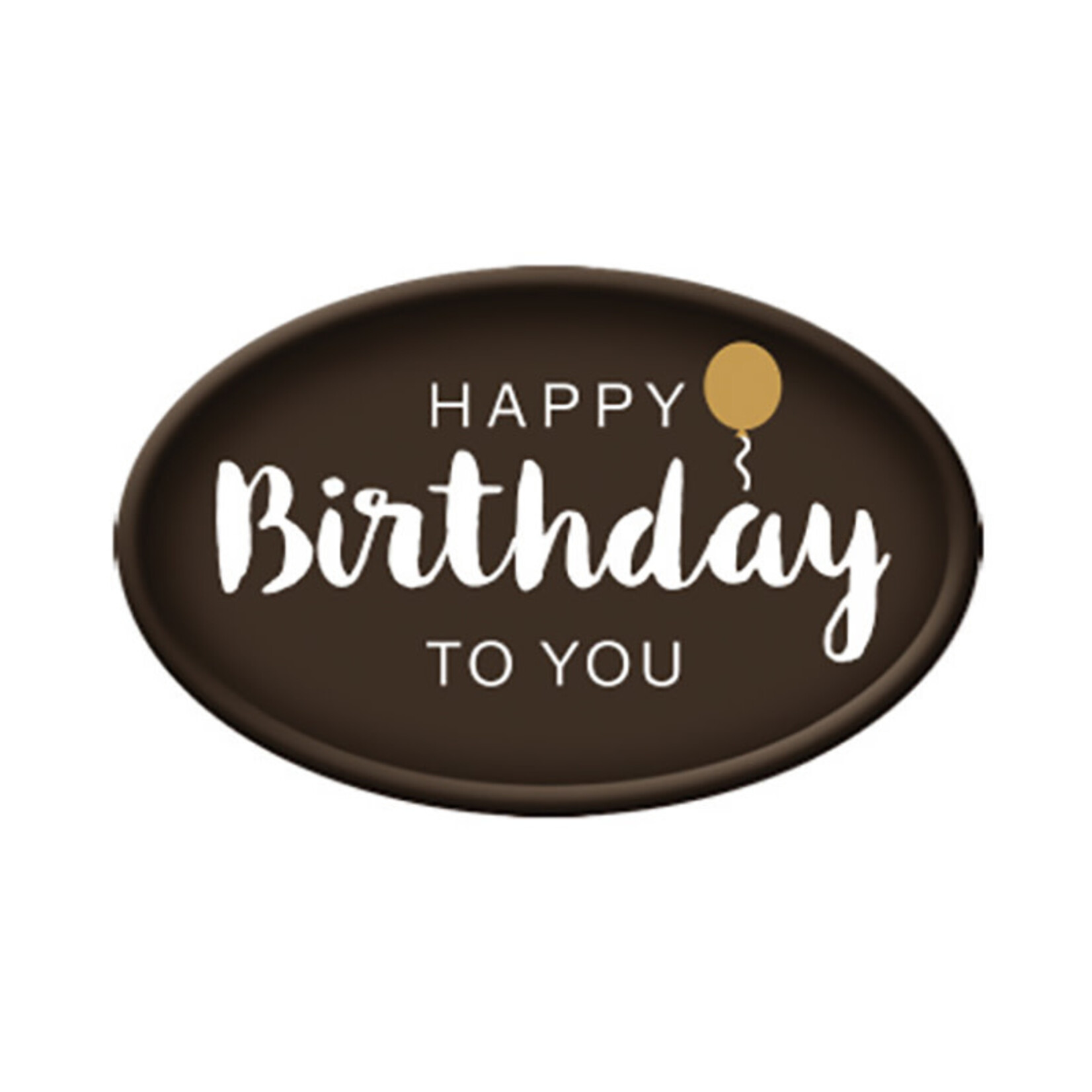 Dobla Dobla - Happy Birthday Oval Dark Chocolate (140 ct)