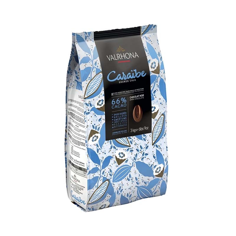 Valrhona Caraibe Dark Chocolate 66% 6.6 lb - Pastry Depot