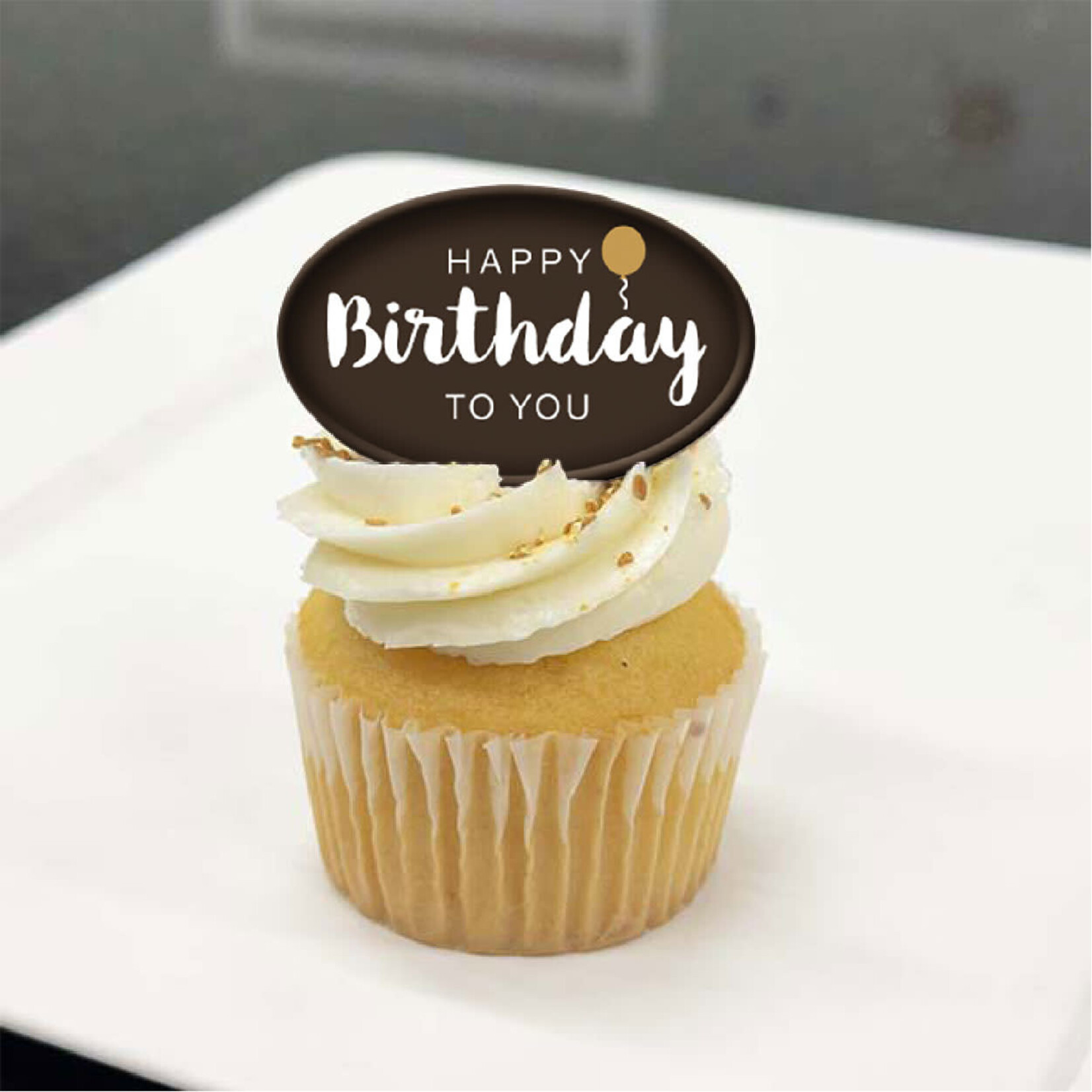 Dobla Dobla - Happy Birthday Oval Dark Chocolate (140 ct)