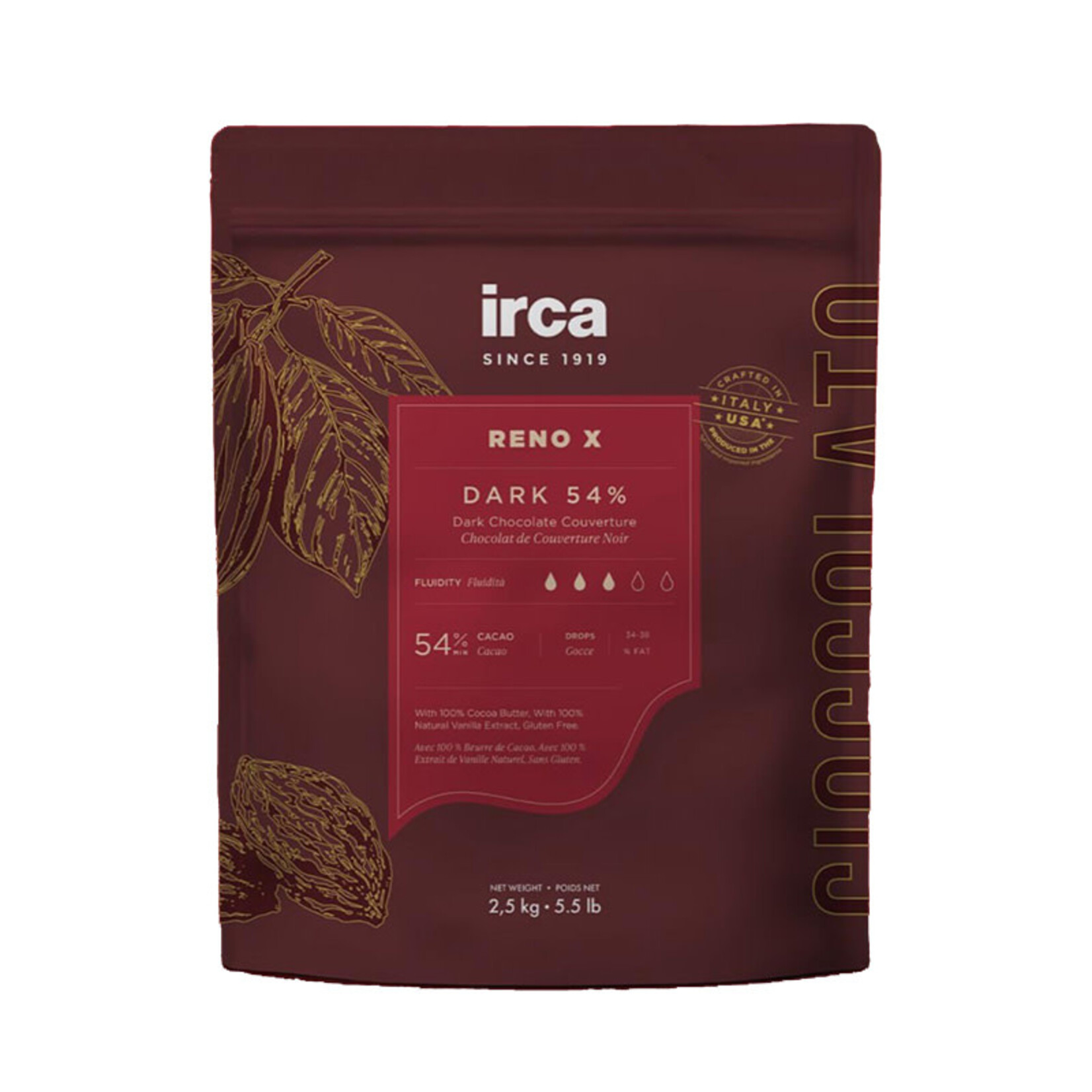 Irca Irca - Reno X Dark Chocolate 54% - 5.5 lb