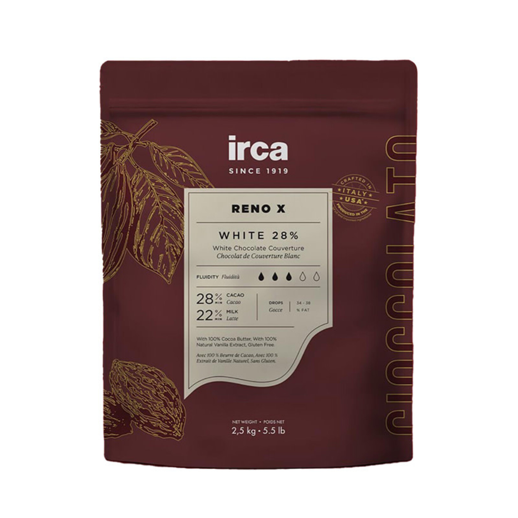 Irca Irca - Reno X White Chocolate 28% - 5.5 lb