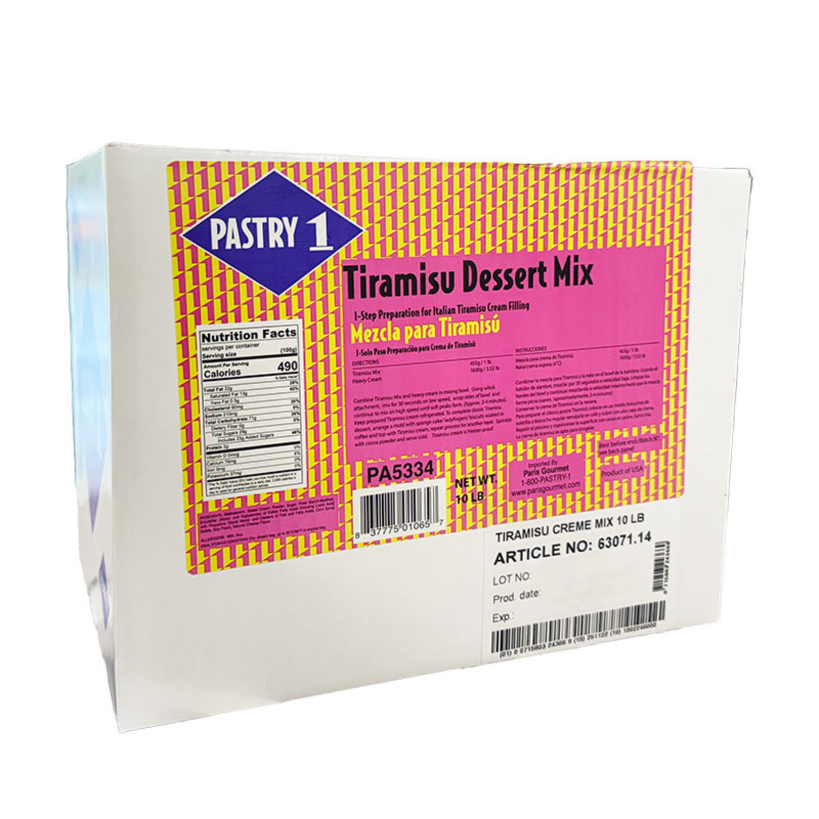 Pastry 1 Pastry 1 - Tiramisu Cream Mix - 10 lb