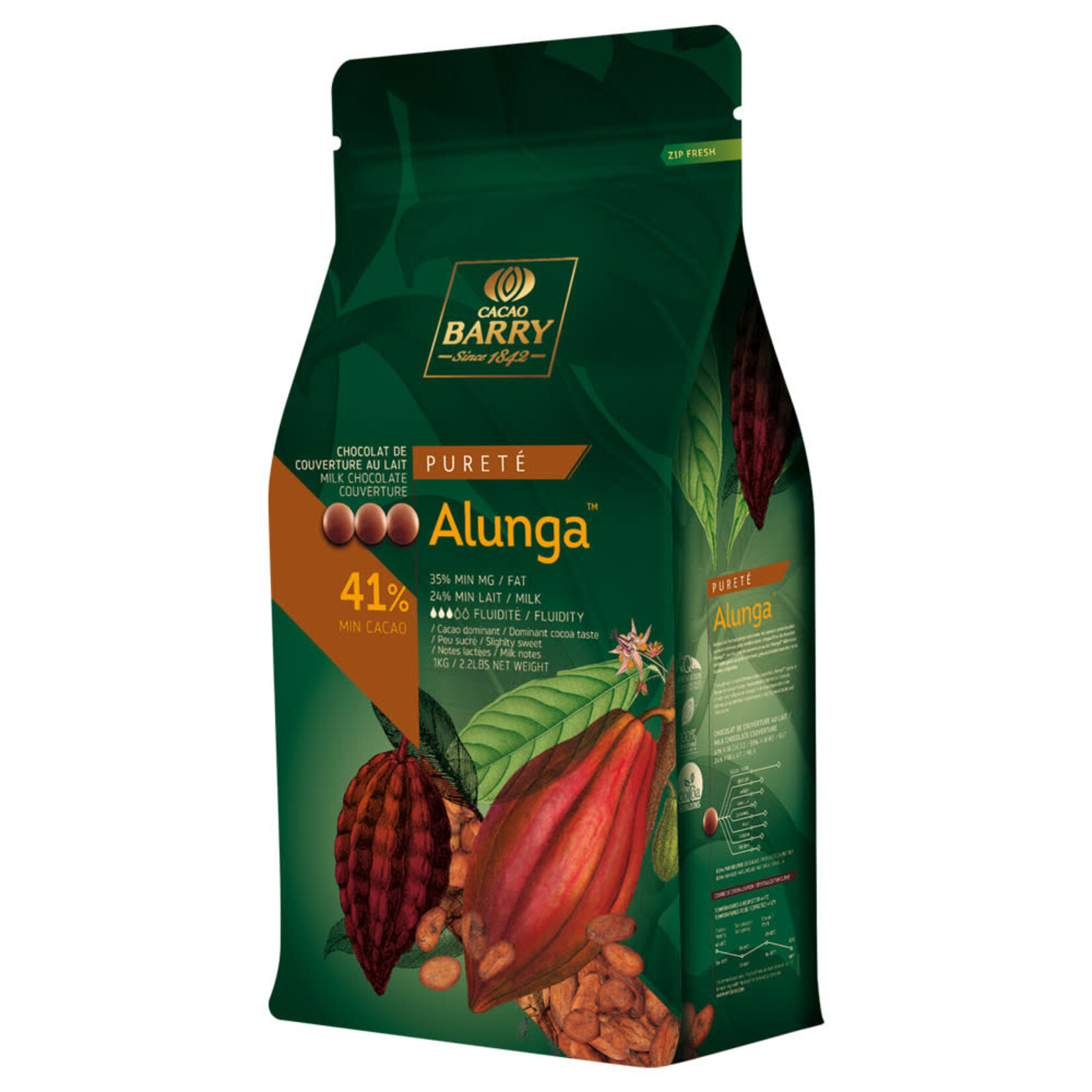 Cacao Barry Cacao Barry - Alunga Milk Chocolate 41% - 11 lb (box of 4)