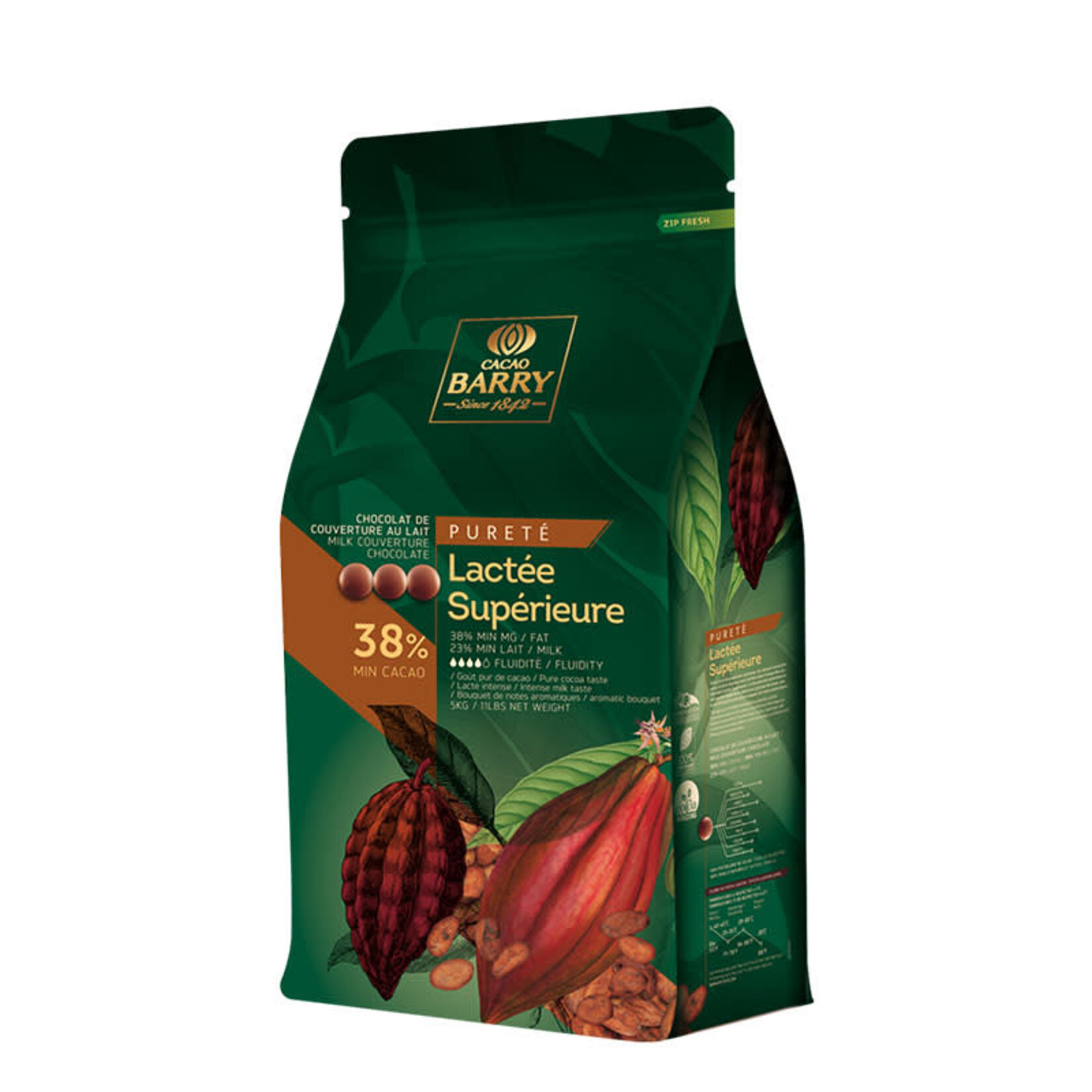 Cacao Barry Cacao Barry - Lactee Superieure Milk Chocolate 38% - 11 lb (box of 4)