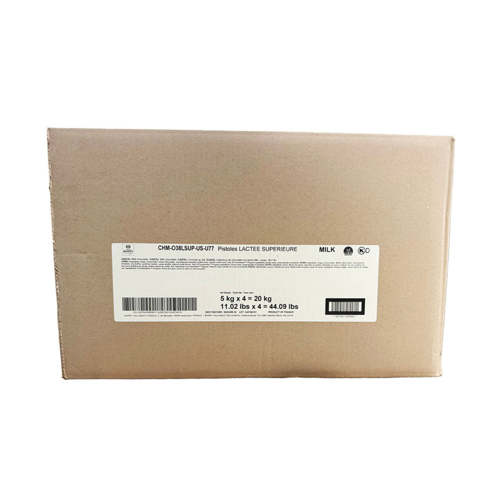 Cacao Barry Cacao Barry - Lactee Superieure Milk Chocolate 38% - 11 lb (box of 4)