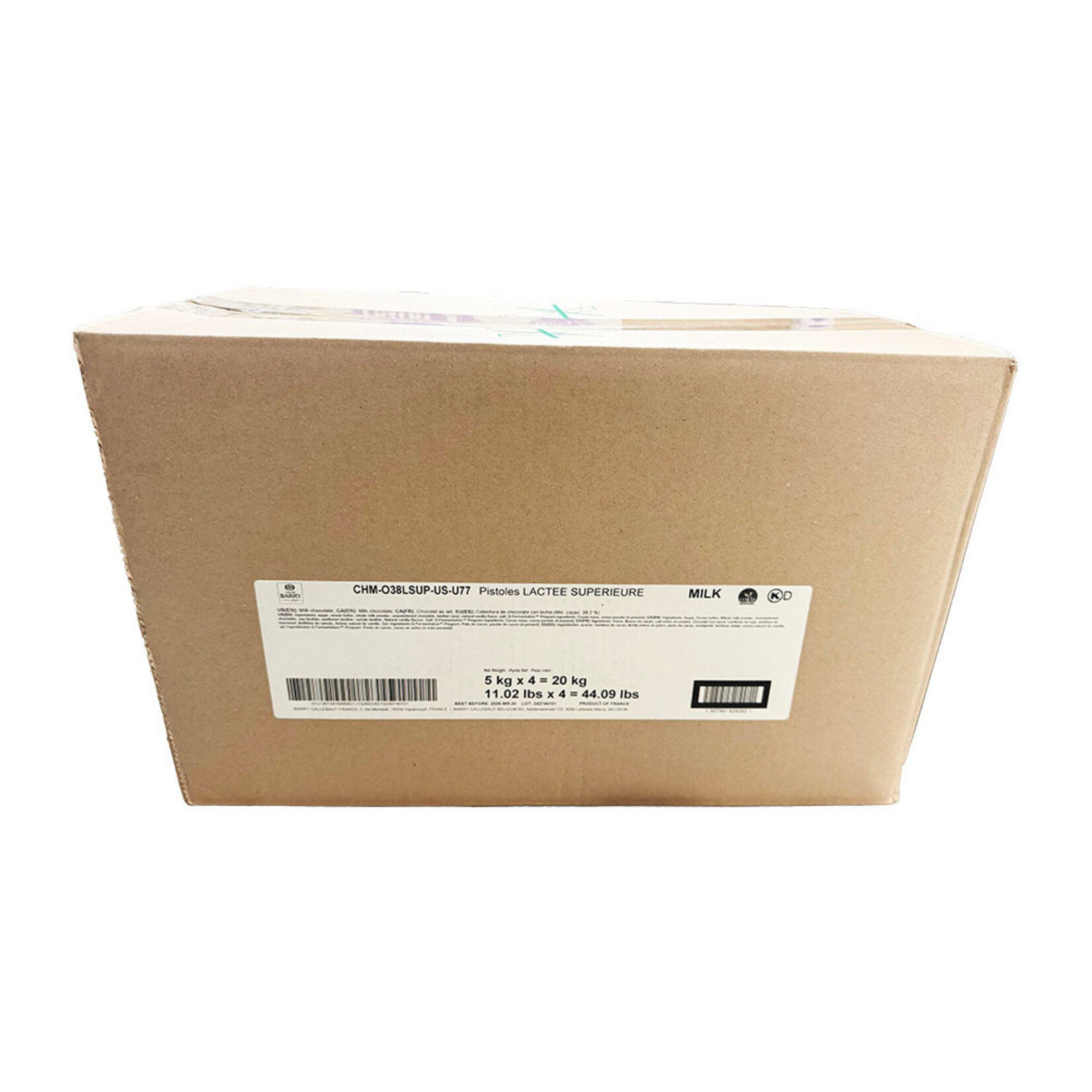 Cacao Barry Cacao Barry - Lactee Superieure Milk Chocolate 38% - 11 lb (box of 4)