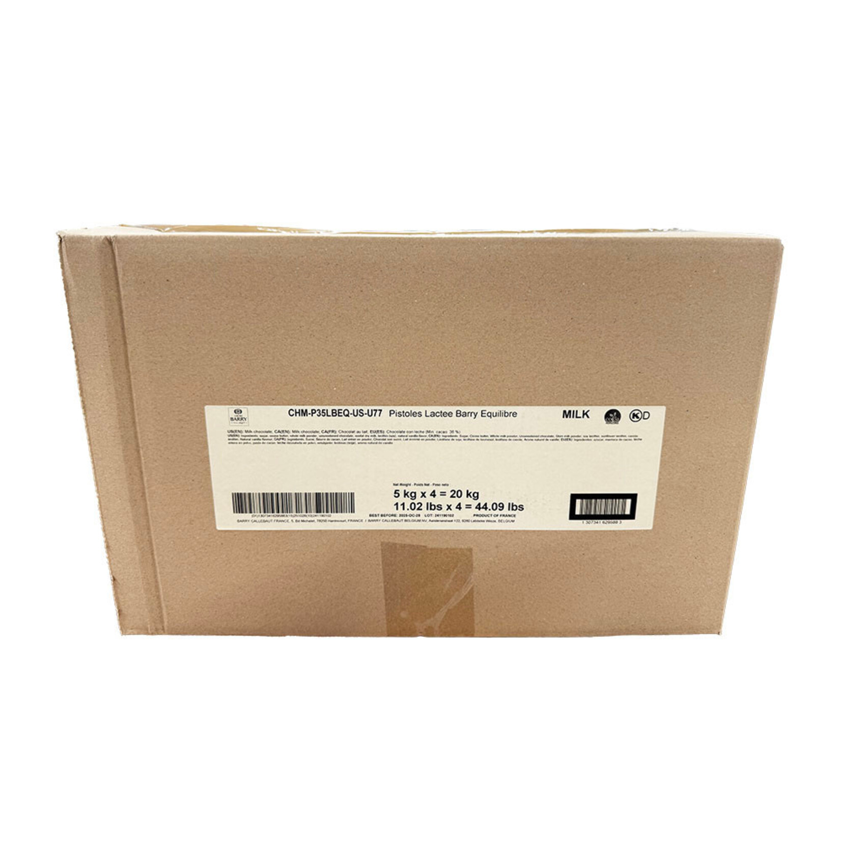 Cacao Barry Cacao Barry - Lactee Barry Equilibre Milk Chocolate 36% - 11 lb (box of 4)