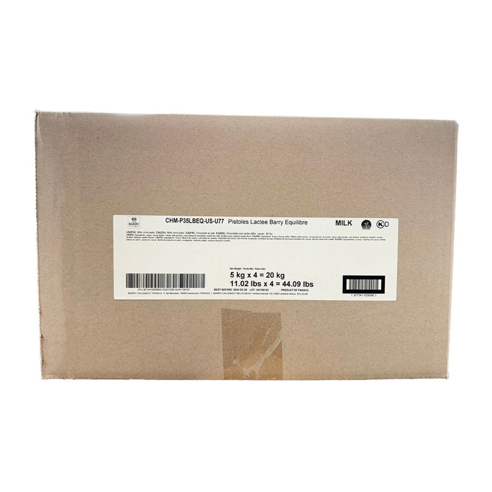 Cacao Barry Cacao Barry - Lactee Barry Equilibre Milk Chocolate 36% - 11 lb (box of 4)