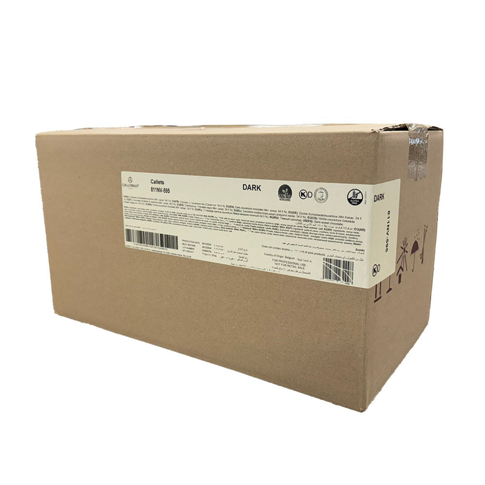 Callebaut Callebaut - 811 Dark Chocolate 54.5% - 22 lb (box of 2)