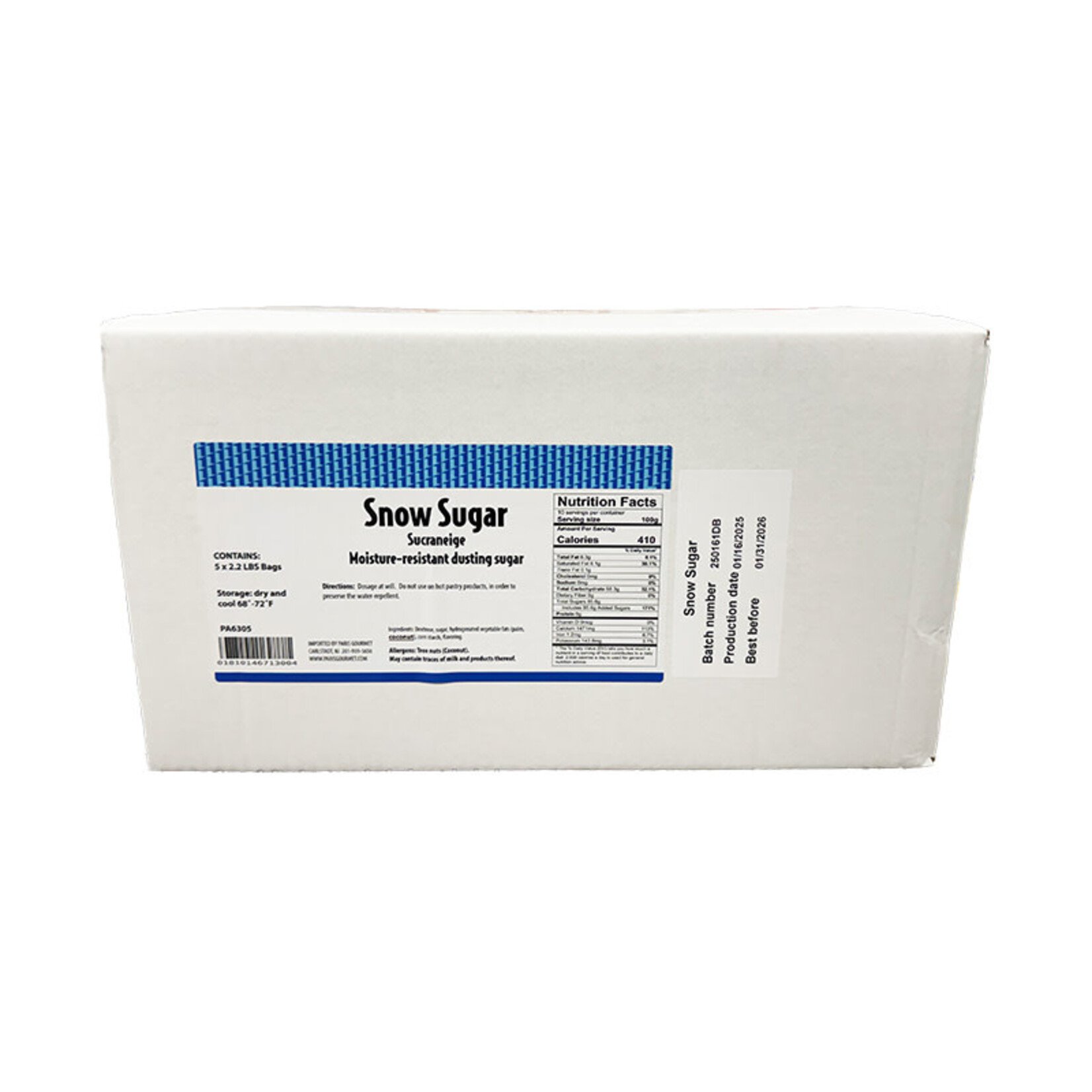 Pastry 1 Pastry 1 - Snow White Sugar, Fine - 2.2 lb (box of 5)