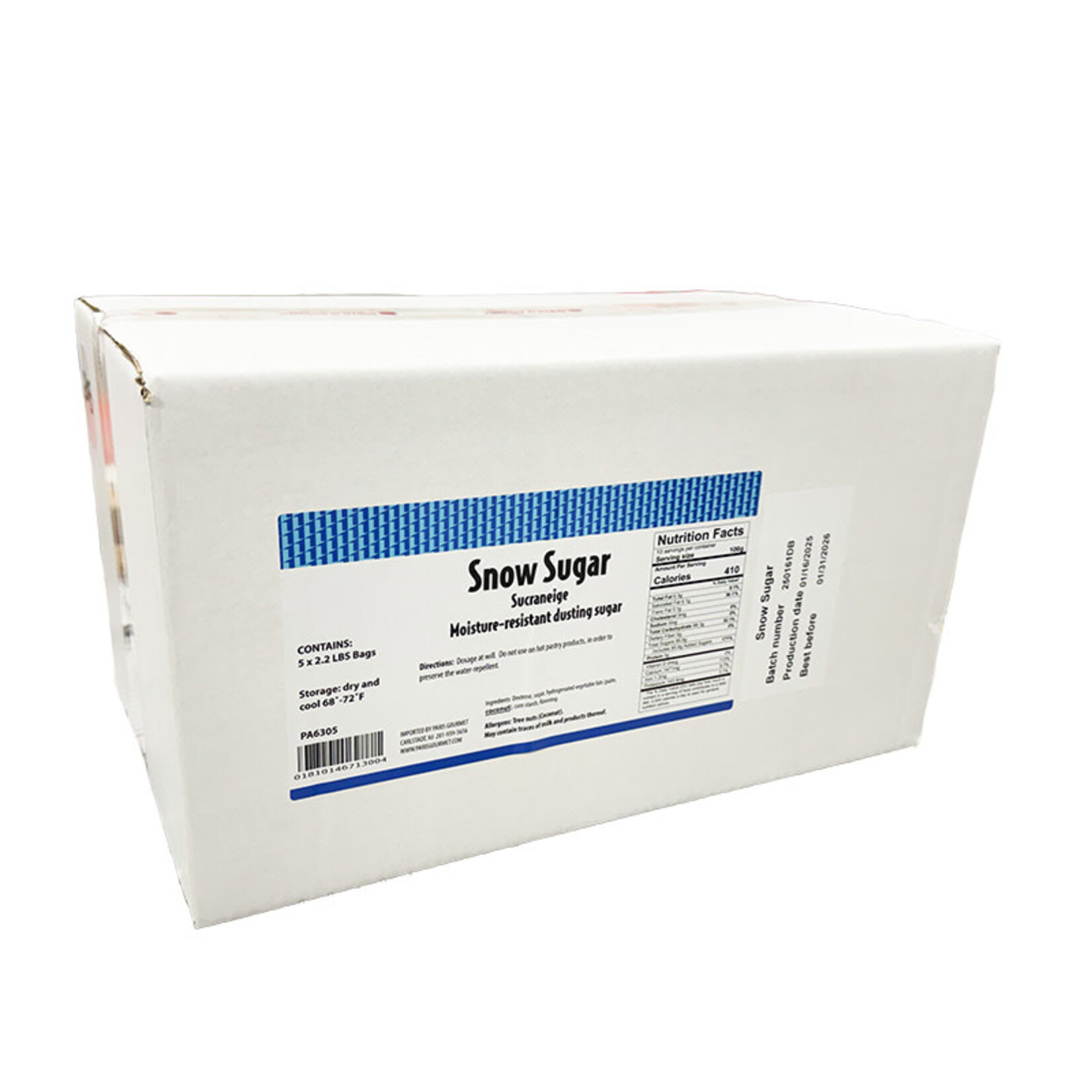 Pastry 1 Pastry 1 - Snow White Sugar, Fine - 2.2 lb (box of 5)