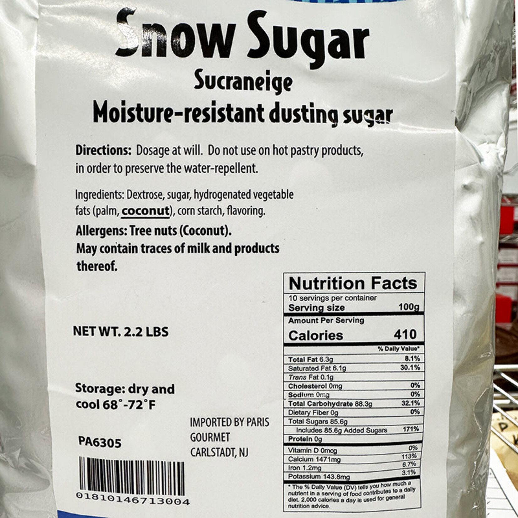 Pastry 1 Pastry 1 - Snow White Sugar, Fine - 2.2 lb