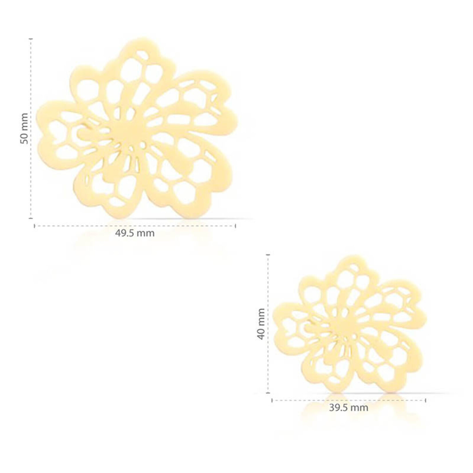 Dobla Dobla - White Chocolate Lace Flower (96 ct)