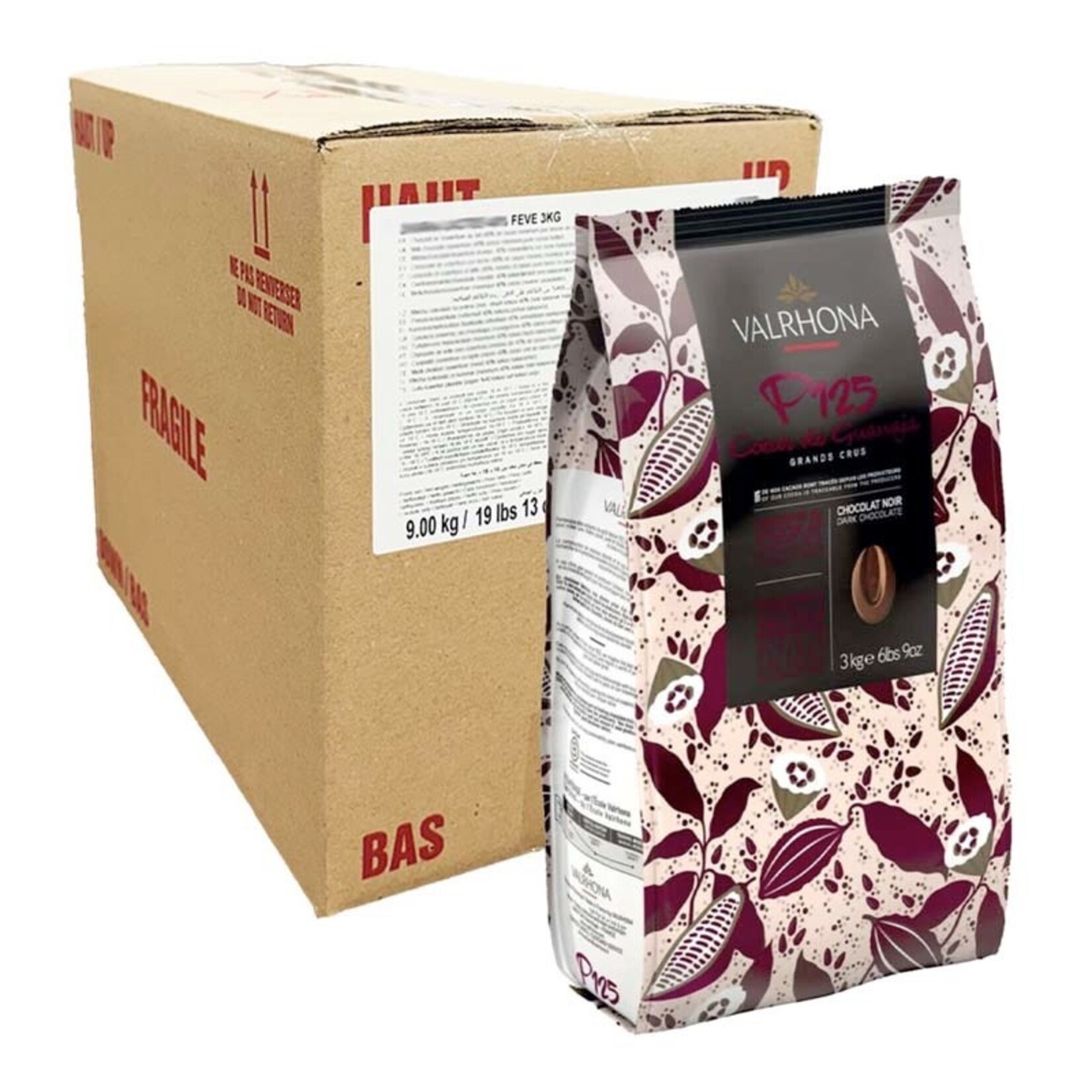 Valrhona Valrhona - P125 Guanaja Dark Chocolate 80% - 6.6 lb (box of 3)