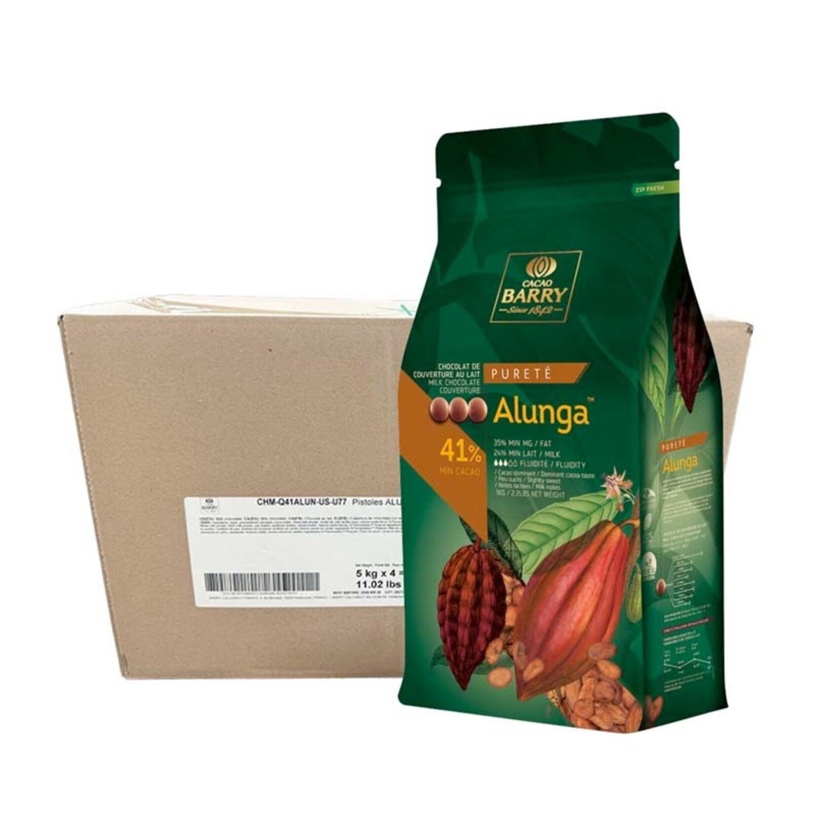 Cacao Barry Cacao Barry - Alunga Milk Chocolate 41% - 11 lb (box of 4)