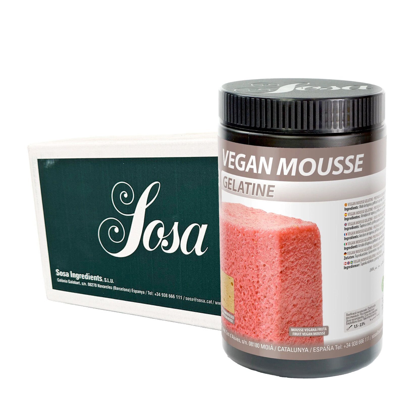 Sosa Sosa - Vegan Mousse Gelatin - 500 g (box of 6)